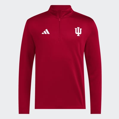 Indiana Hoosiers adidas 2026 Sideline Ultimate 365 Woven Quarter-Zip Pullover - Crimson
