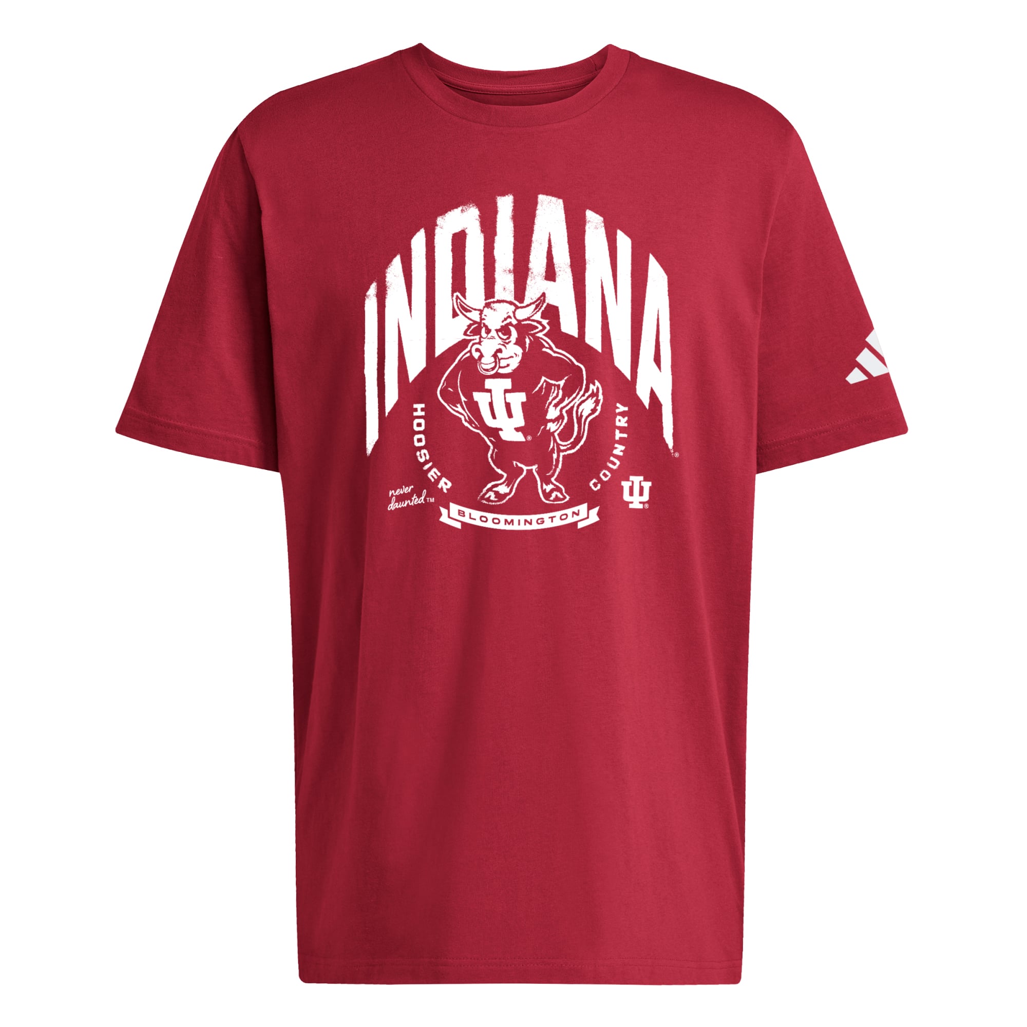 Men's adidas Crimson Indiana Hoosiers Bison Wordmark Fresh T-Shirt