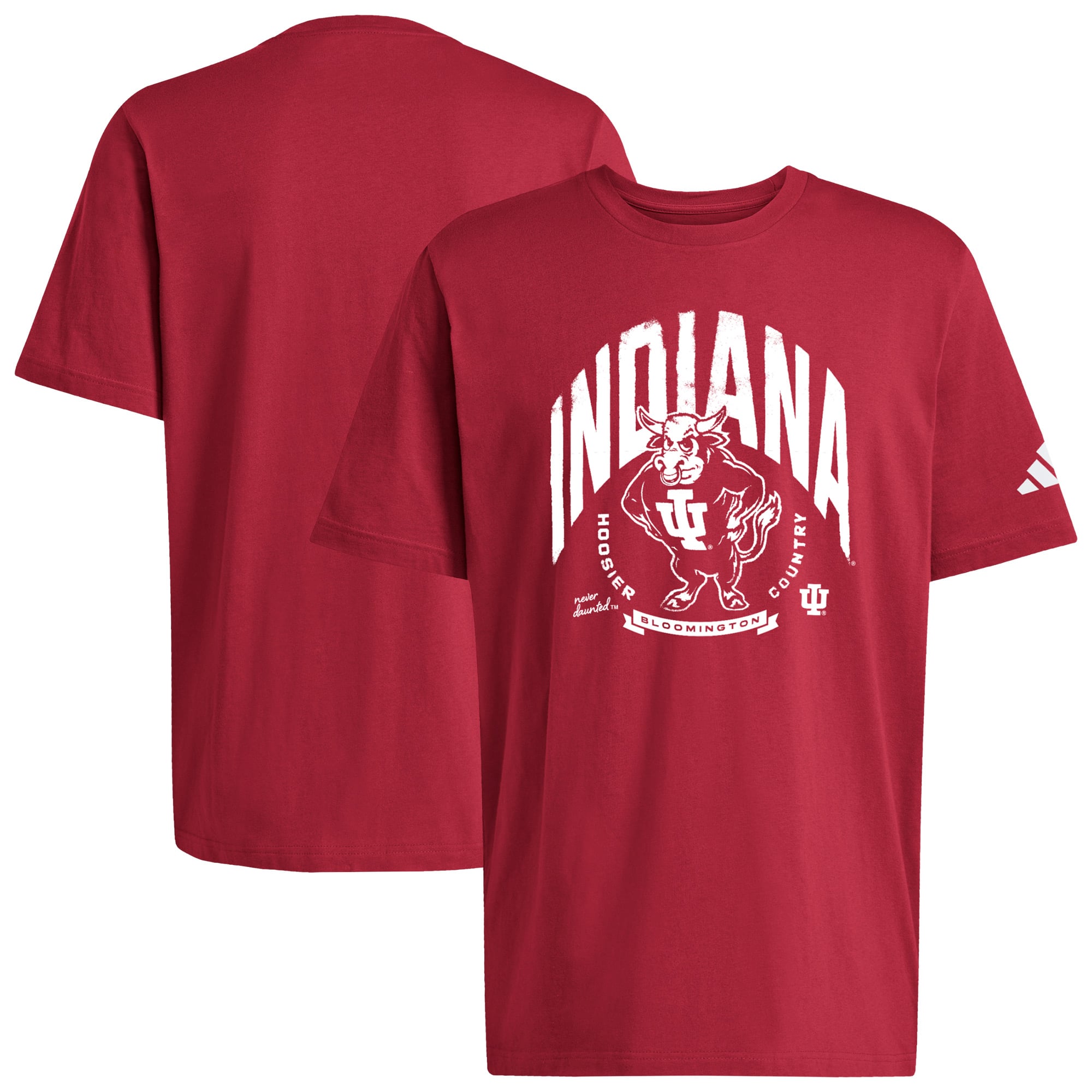 Men's adidas Crimson Indiana Hoosiers Bison Wordmark Fresh T-Shirt