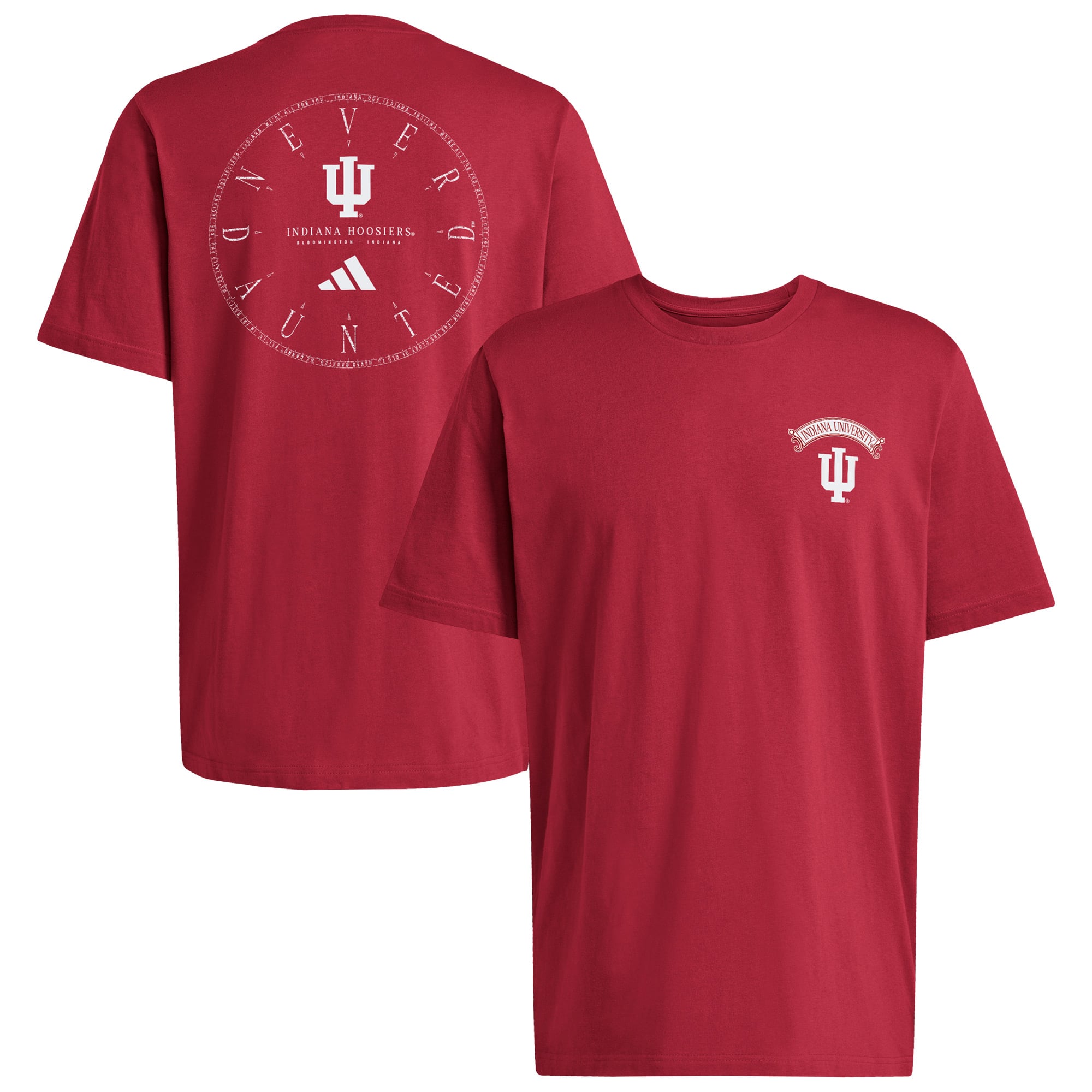 Men's adidas Crimson Indiana Hoosiers Campus Clocks Fresh T-Shirt