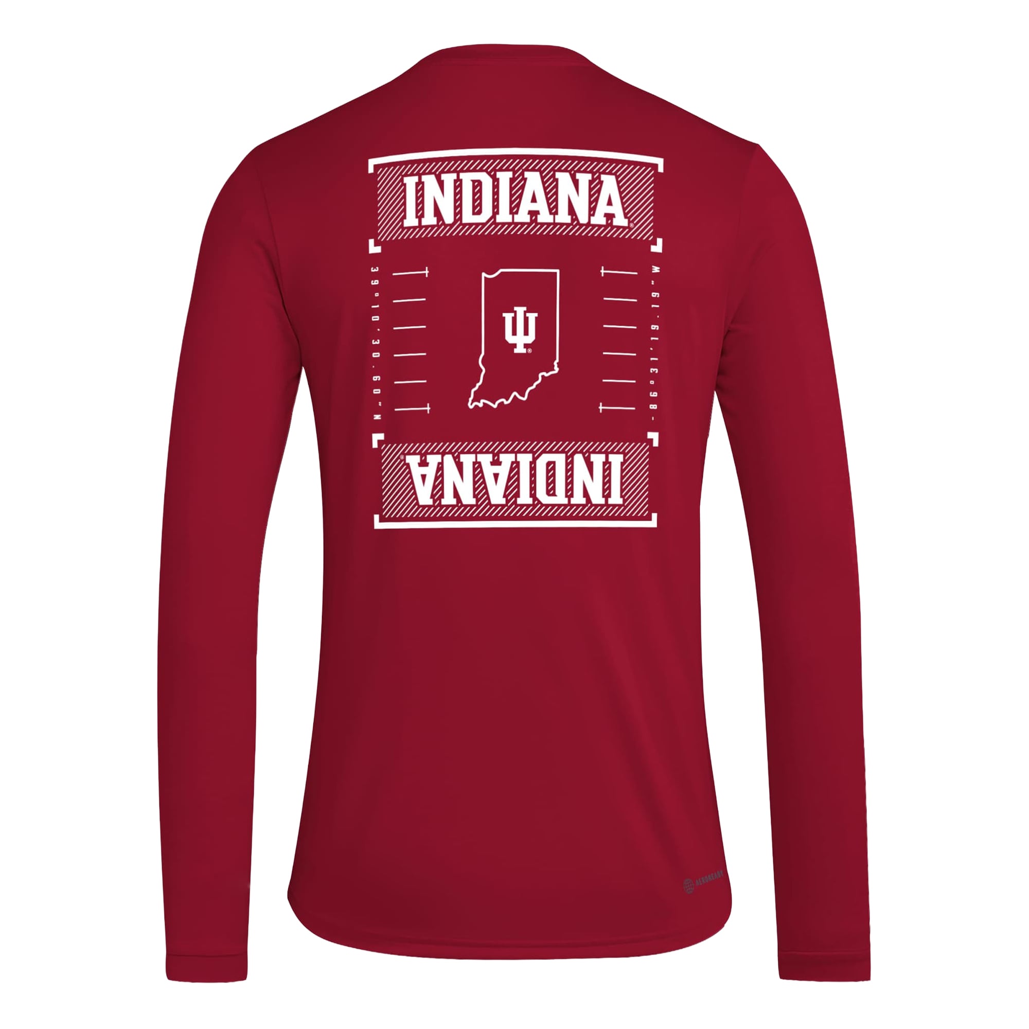 T-shirt à manches longues adidas Crimson Indiana Hoosiers Locker Football Icon AEROREADY pour homme
