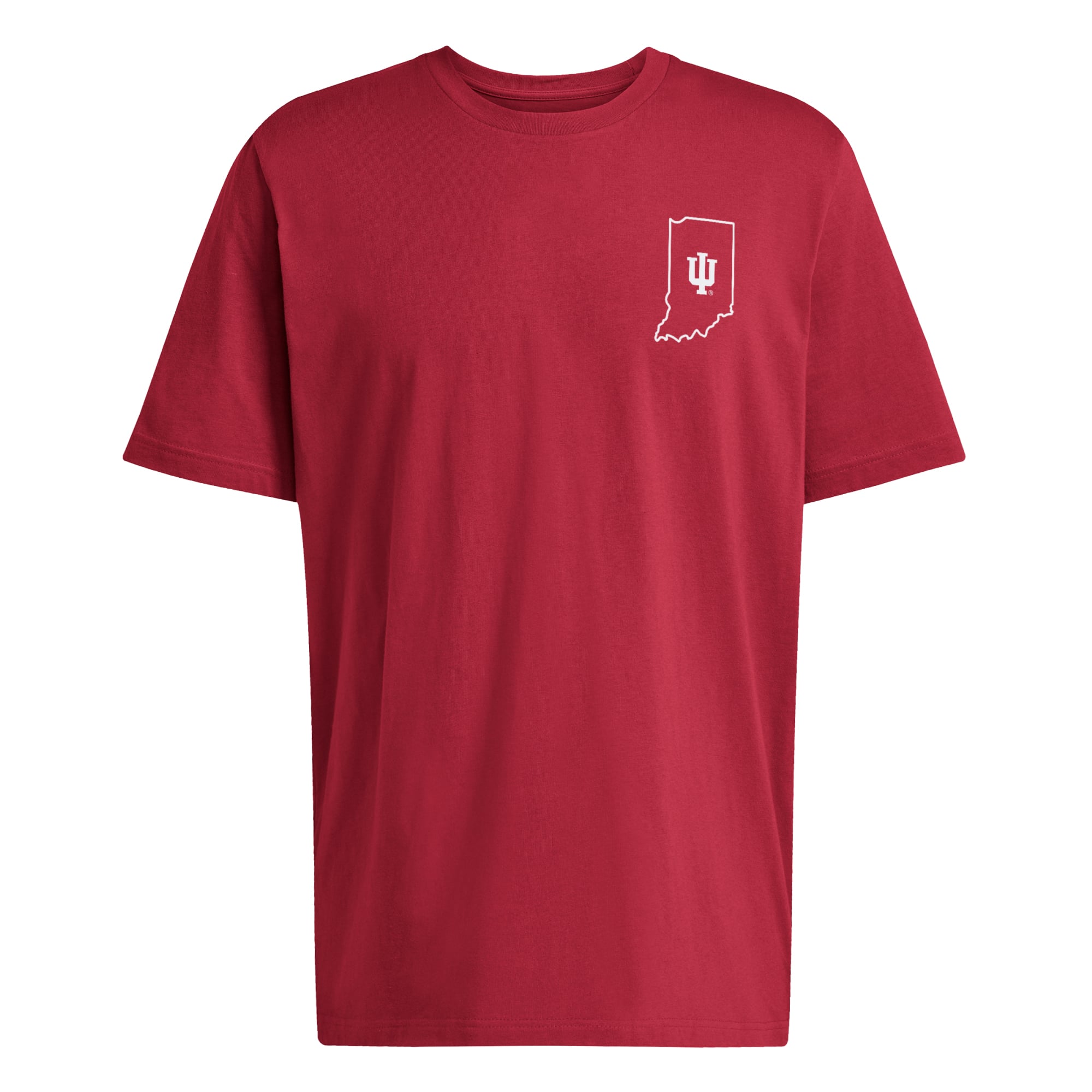 Men's adidas Crimson Indiana Hoosiers Logo History Fresh T-Shirt