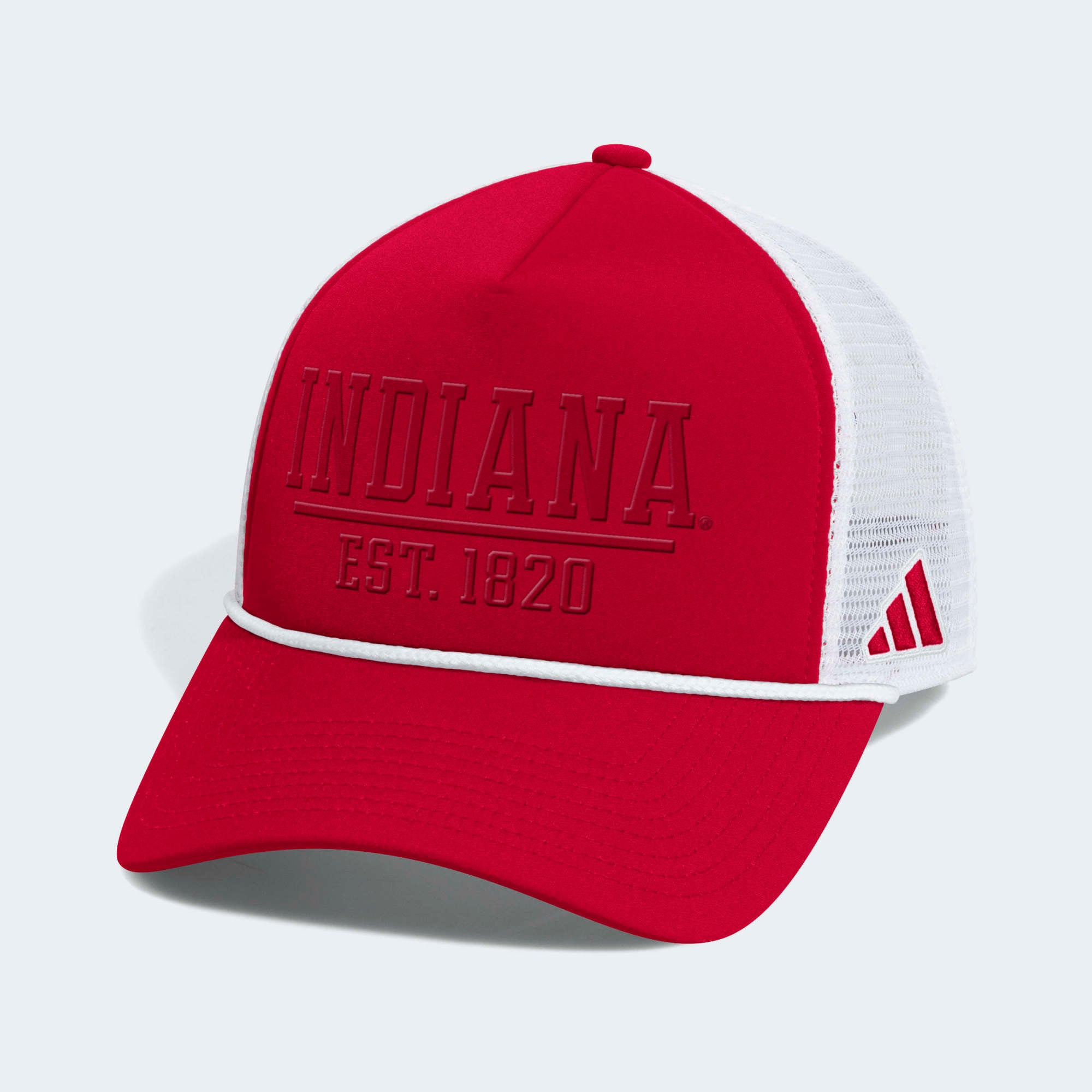 Men's adidas Crimson/White Indiana Hoosiers Foam Front Trucker Adjustable Hat