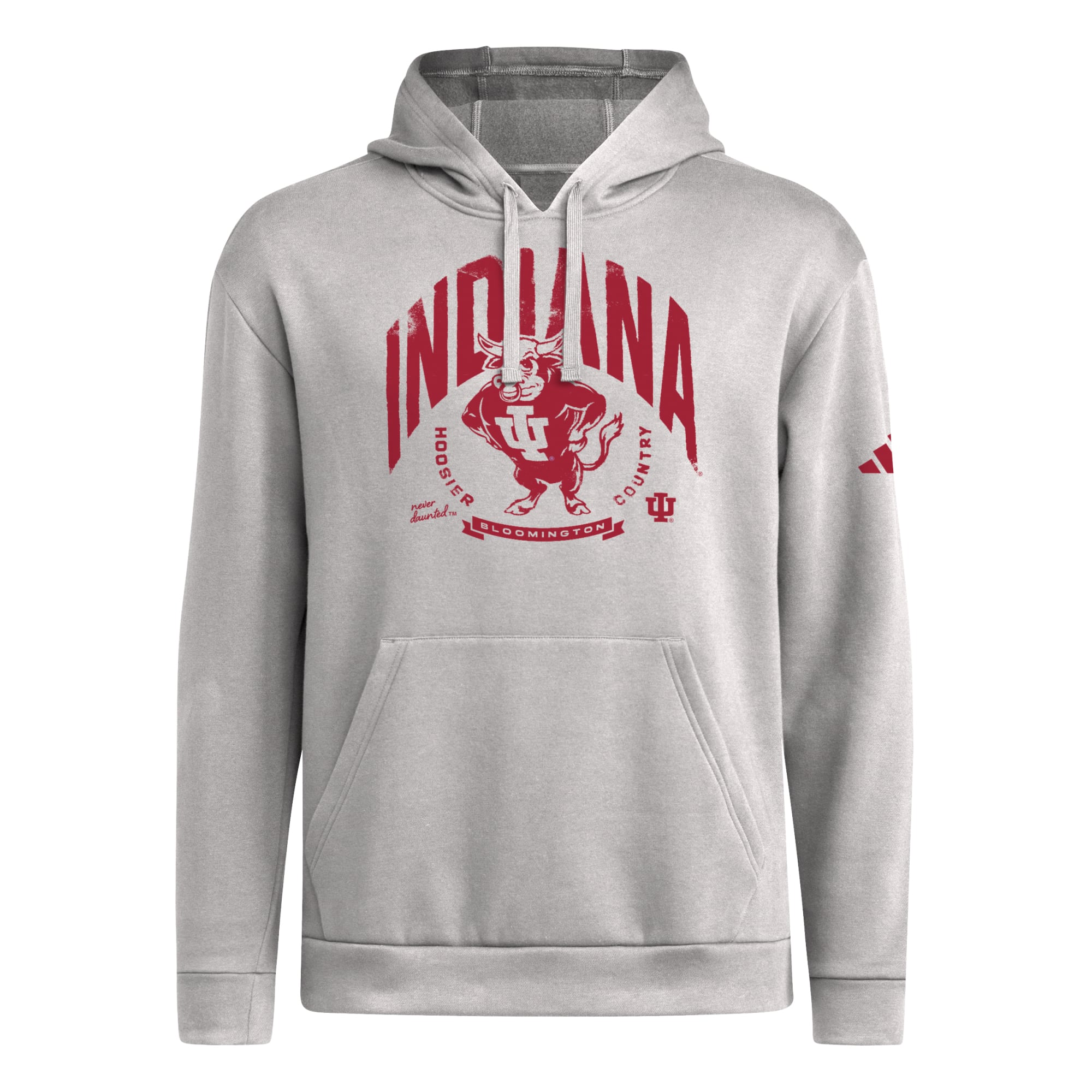 Sweat à capuche adidas gris Indiana Hoosiers Bison pour homme