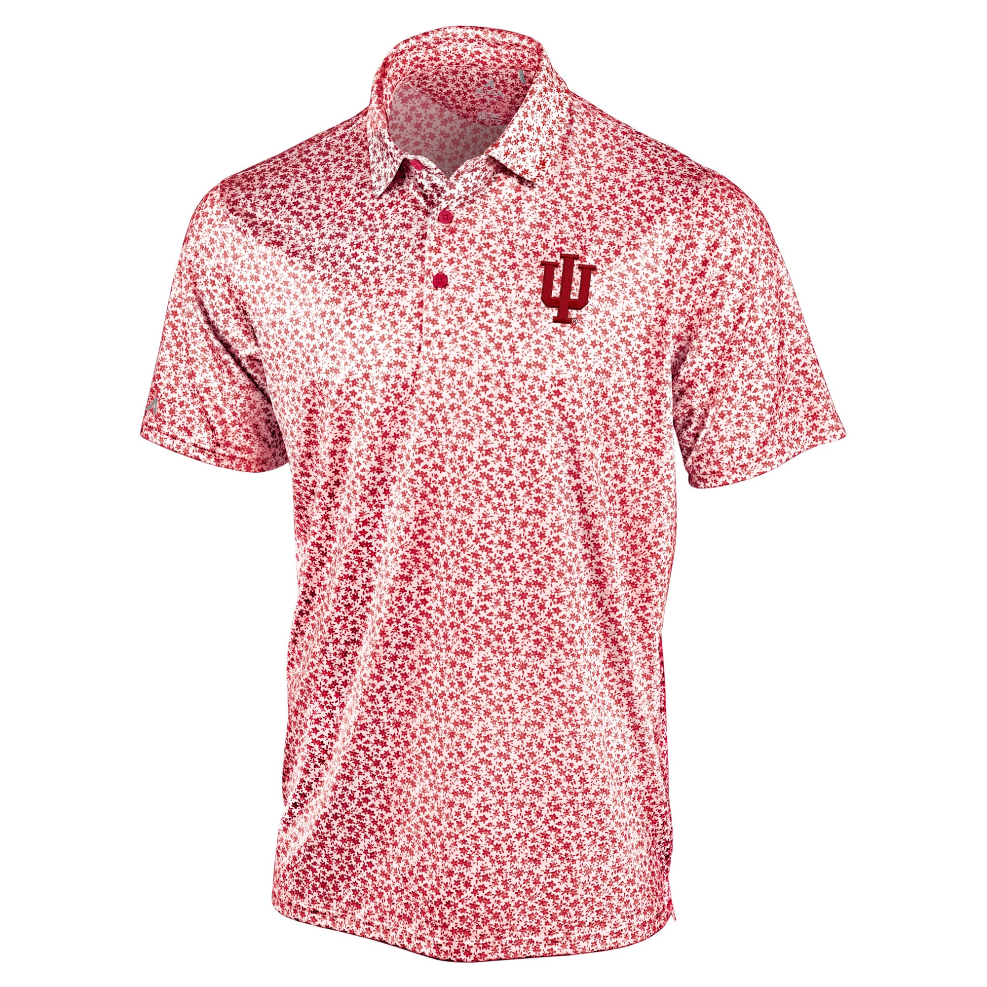 Men's Antigua Crimson Indiana Hoosiers Flourish Polo