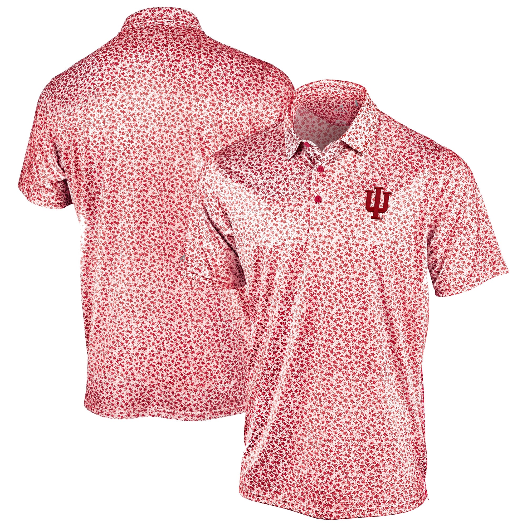 Men's Antigua Crimson Indiana Hoosiers Flourish Polo
