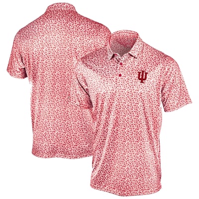 Indiana Hoosiers Antigua Flourish Polo - Crimson