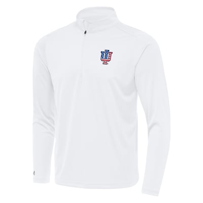 Indiana Hoosiers Antigua Patriotic Logo Tribute Quarter-Zip Pullover - White
