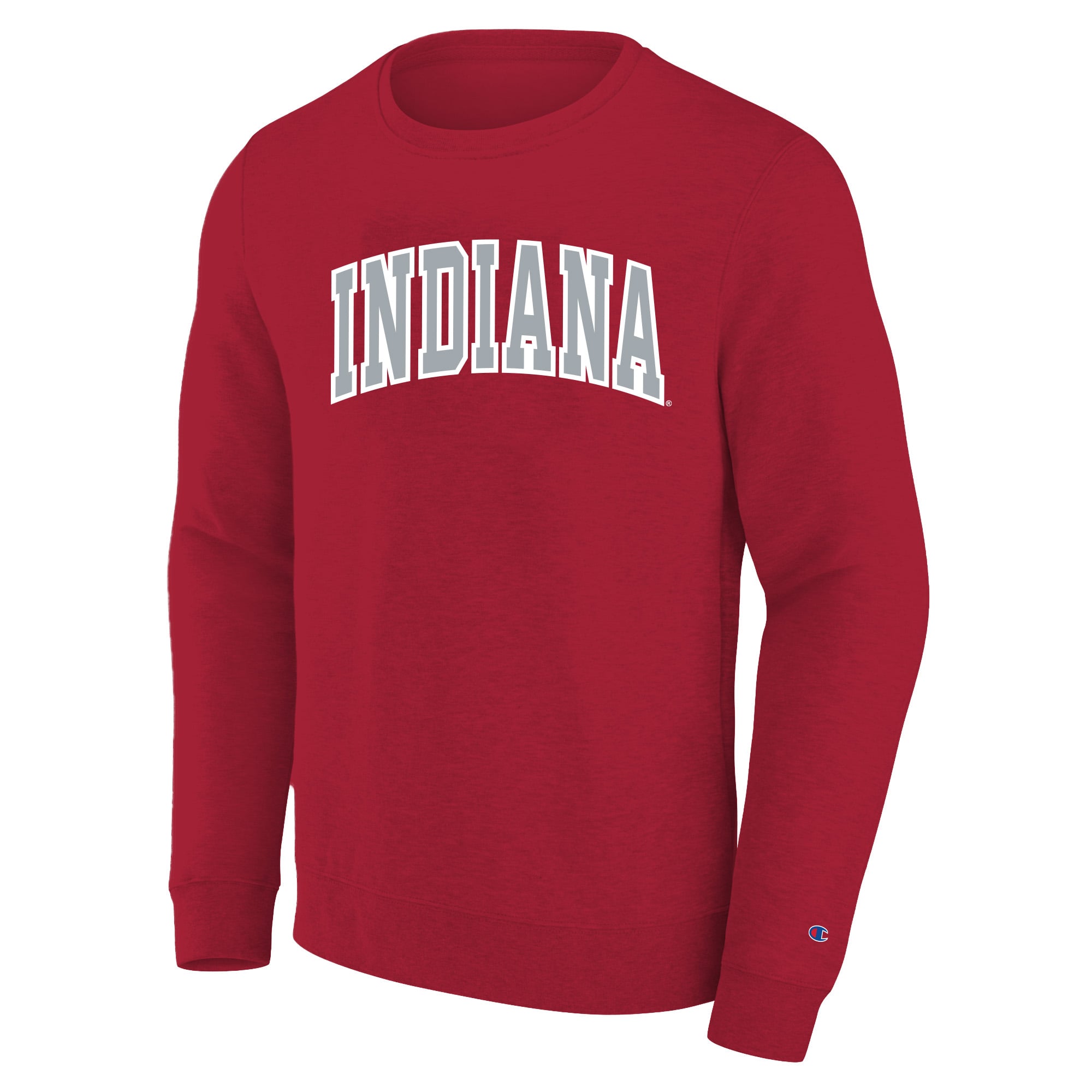 Men's Big and Tall Champion Crimson Indiana Hoosiers Arch Applique Sweatshirt