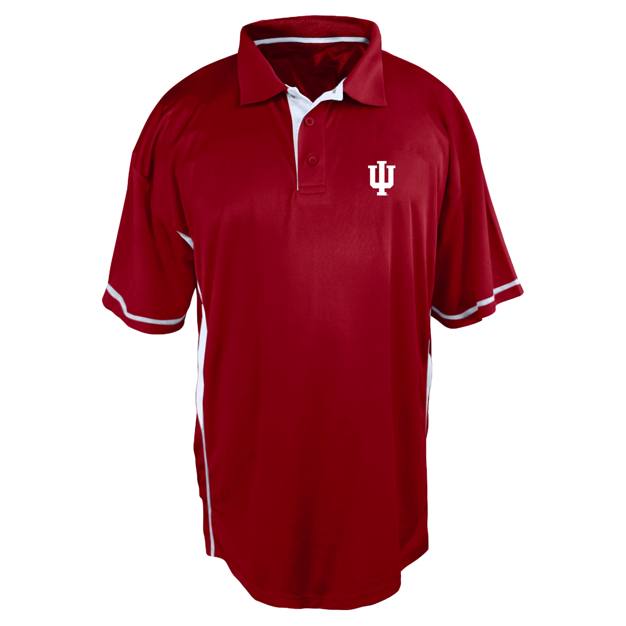 Men's Big and Tall Profile Crimson Indiana Hoosiers Color Block Panel Polo
