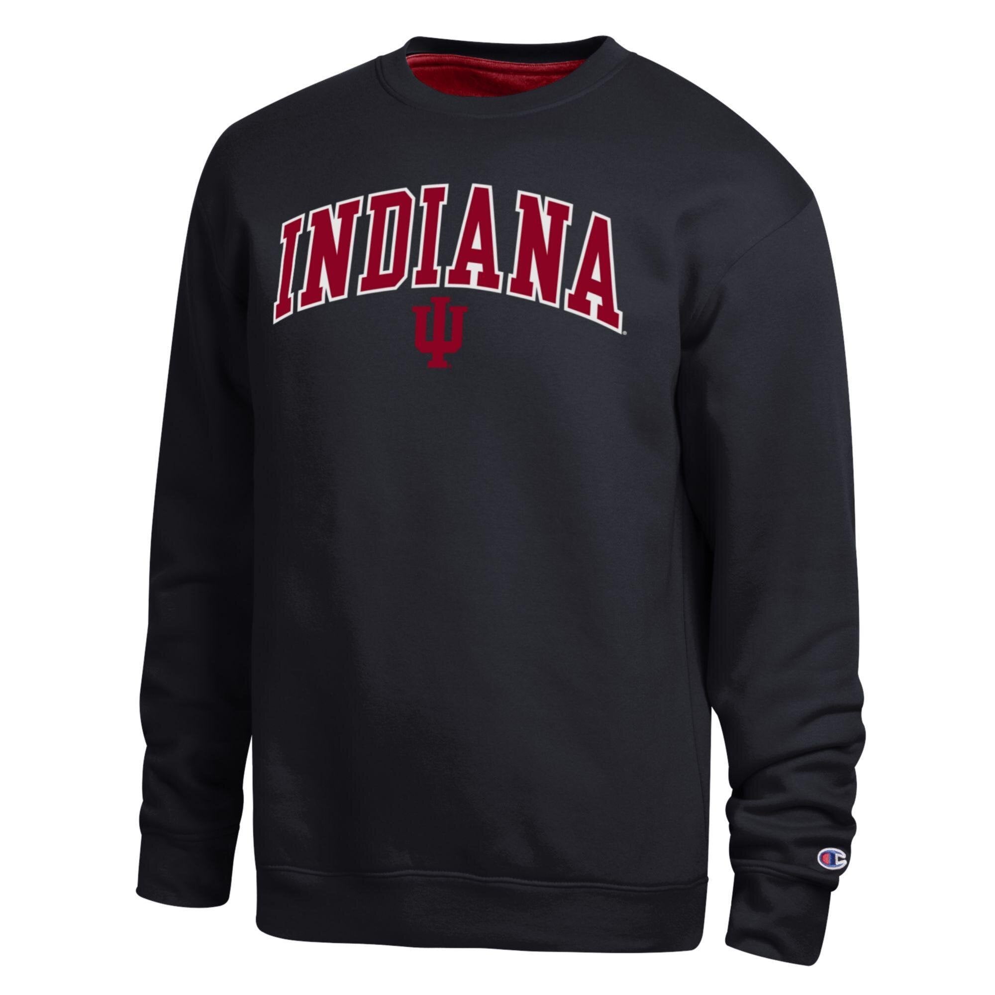 Sweat-shirt Champion noir pour homme Indiana Hoosiers Arch
