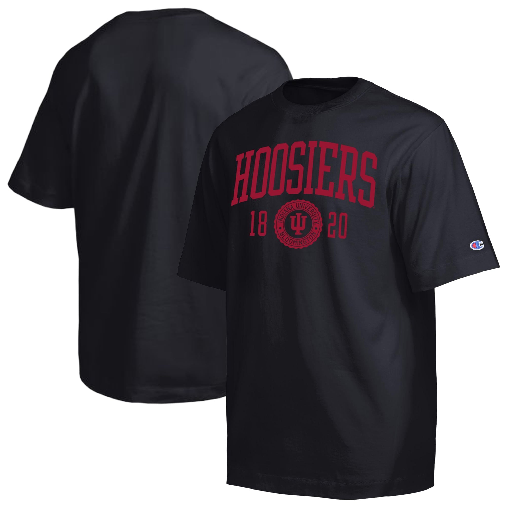 Men's Champion  Black Indiana Hoosiers Established Tradition Heavyweight T-Shirt