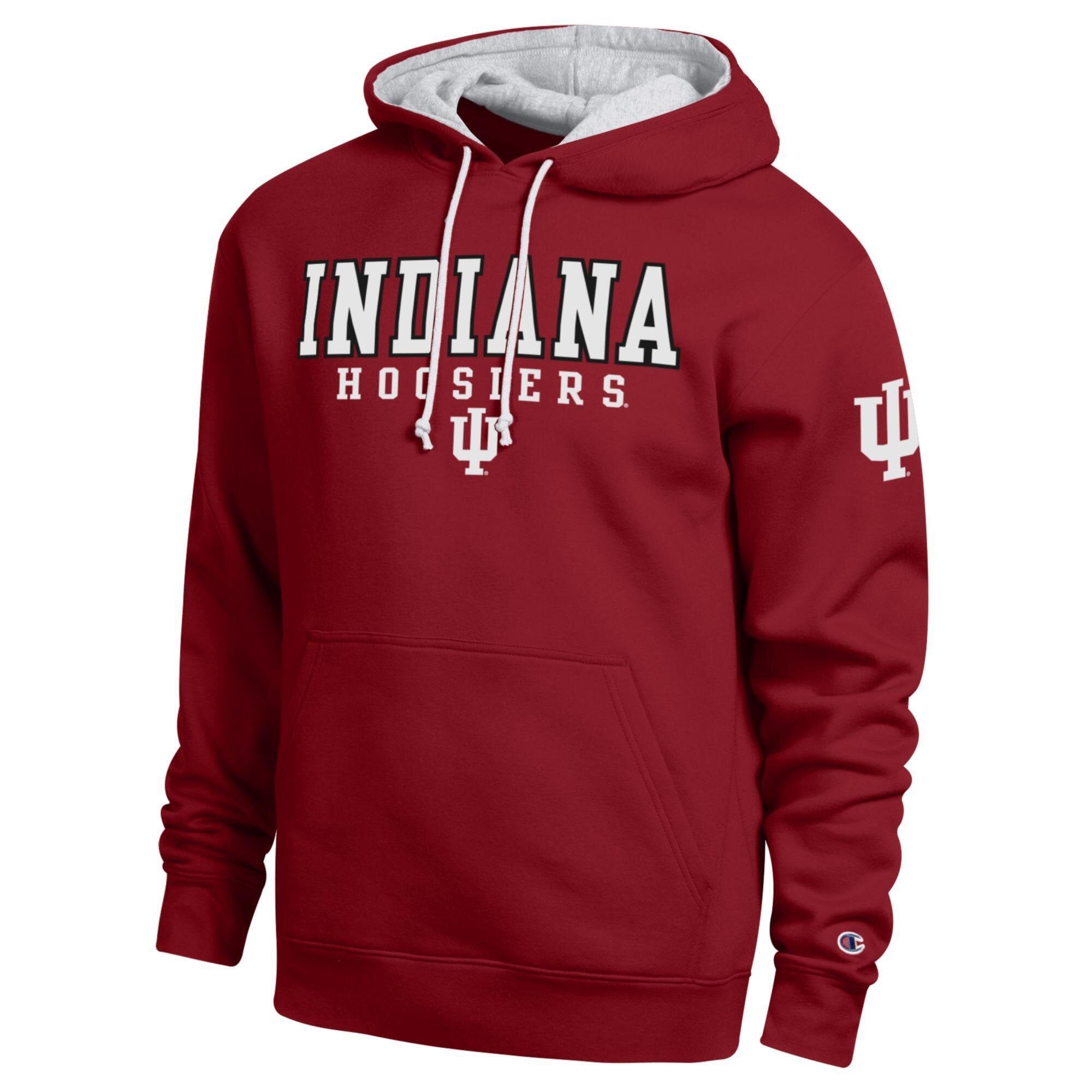 Sweat à capuche contrasté Champion Crimson Indiana Hoosiers pour homme