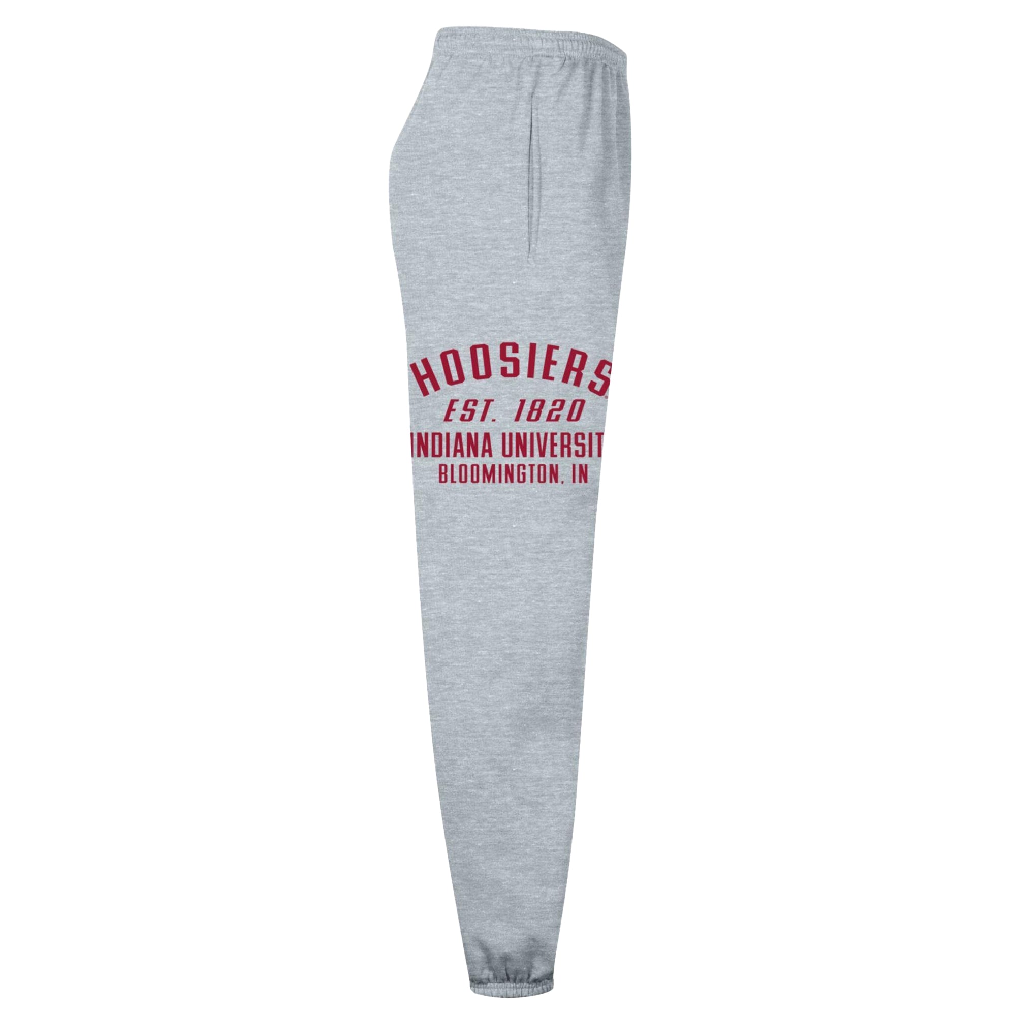 Men's Champion Heather Gray Indiana Hoosiers Powerblend Banded Fleece Sweatpants