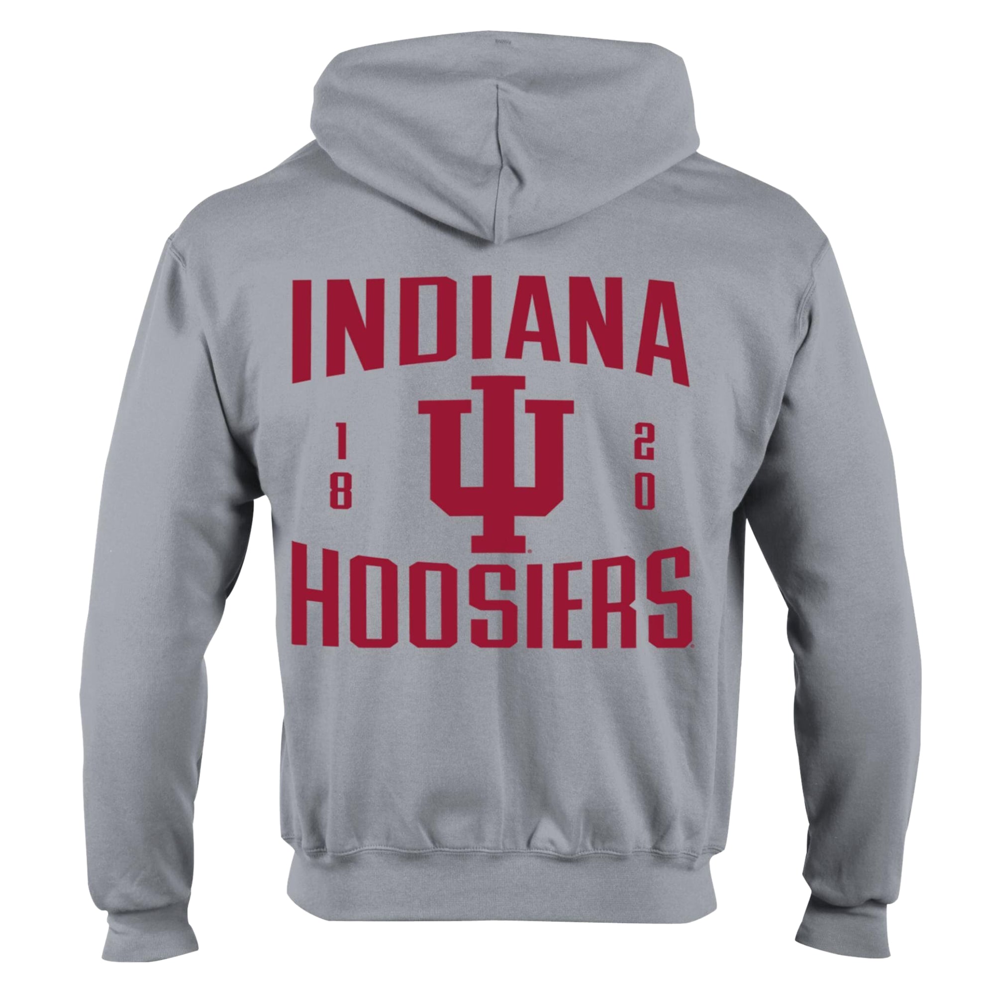 Sweat à capuche zippé en polaire Champion gris chiné Indiana Hoosiers Varsity Powerblend pour homme