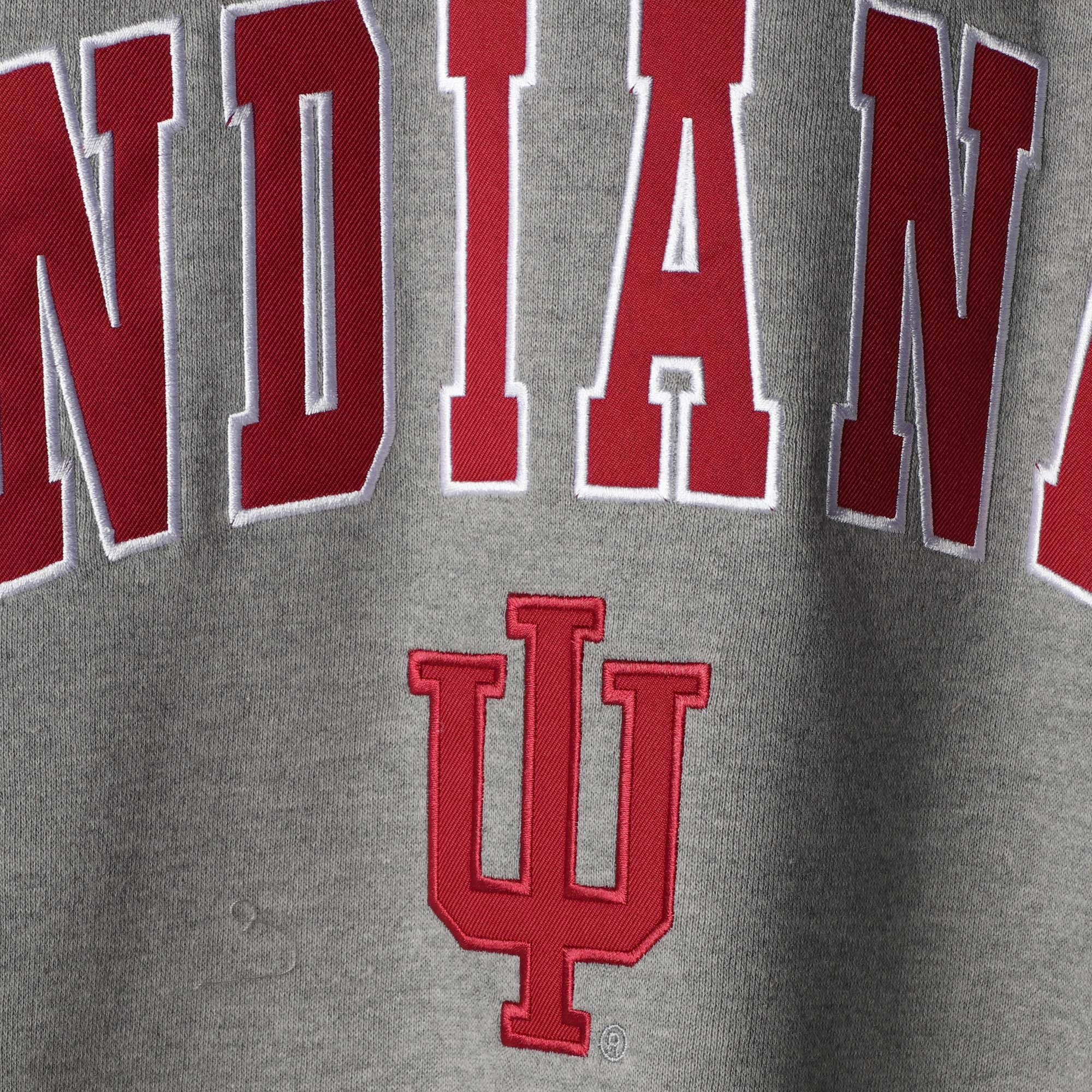 Colosseum Heather Grey Indiana Hoosiers Arch & Logo Crew Neck Sweat-shirt pour homme