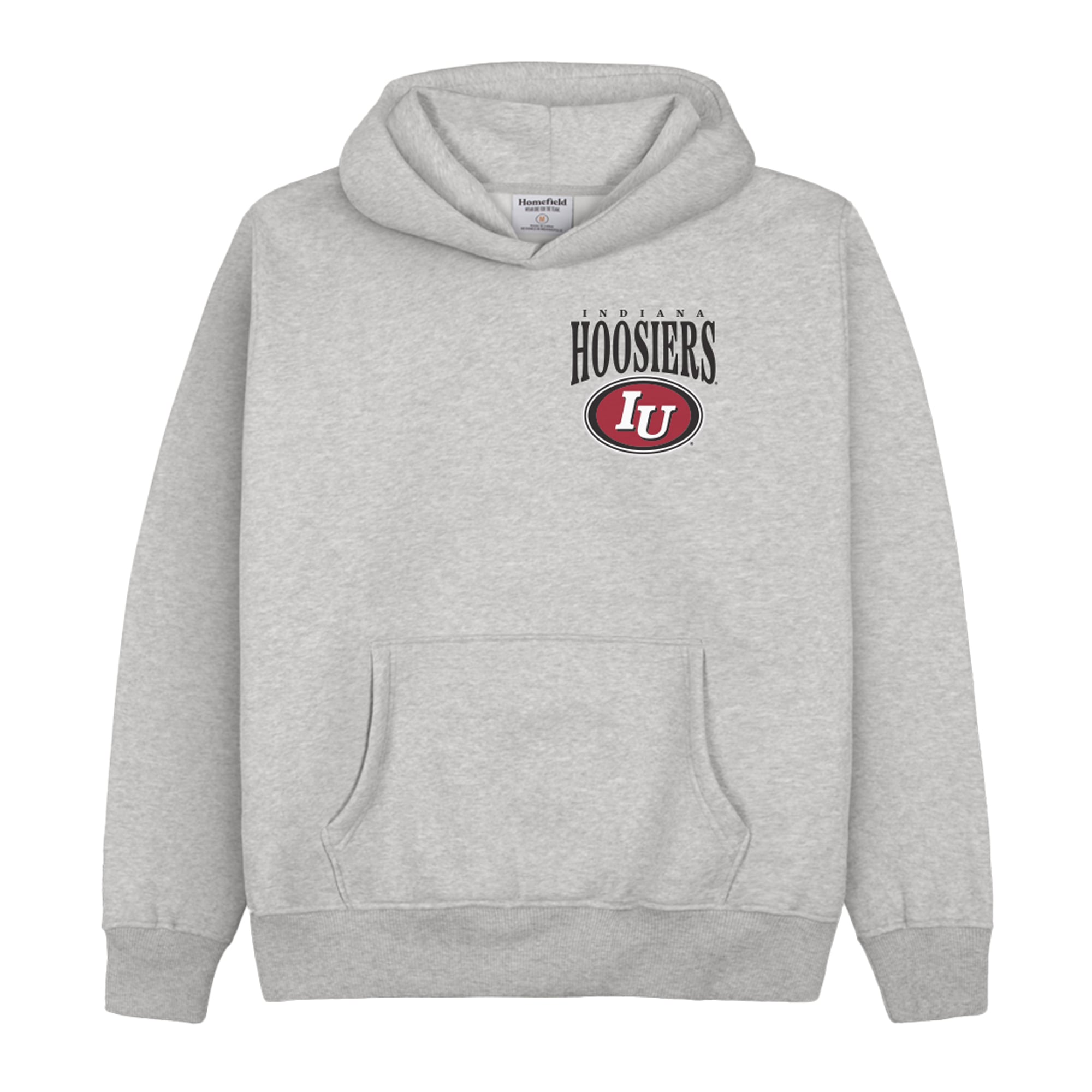 Sweat à capuche épais gris domicile pour homme, Indiana Hoosiers Football.