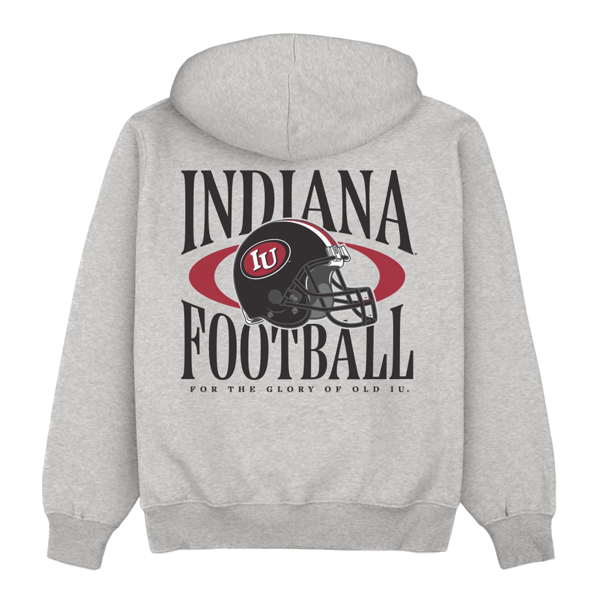 Sweat à capuche épais gris domicile pour homme, Indiana Hoosiers Football.