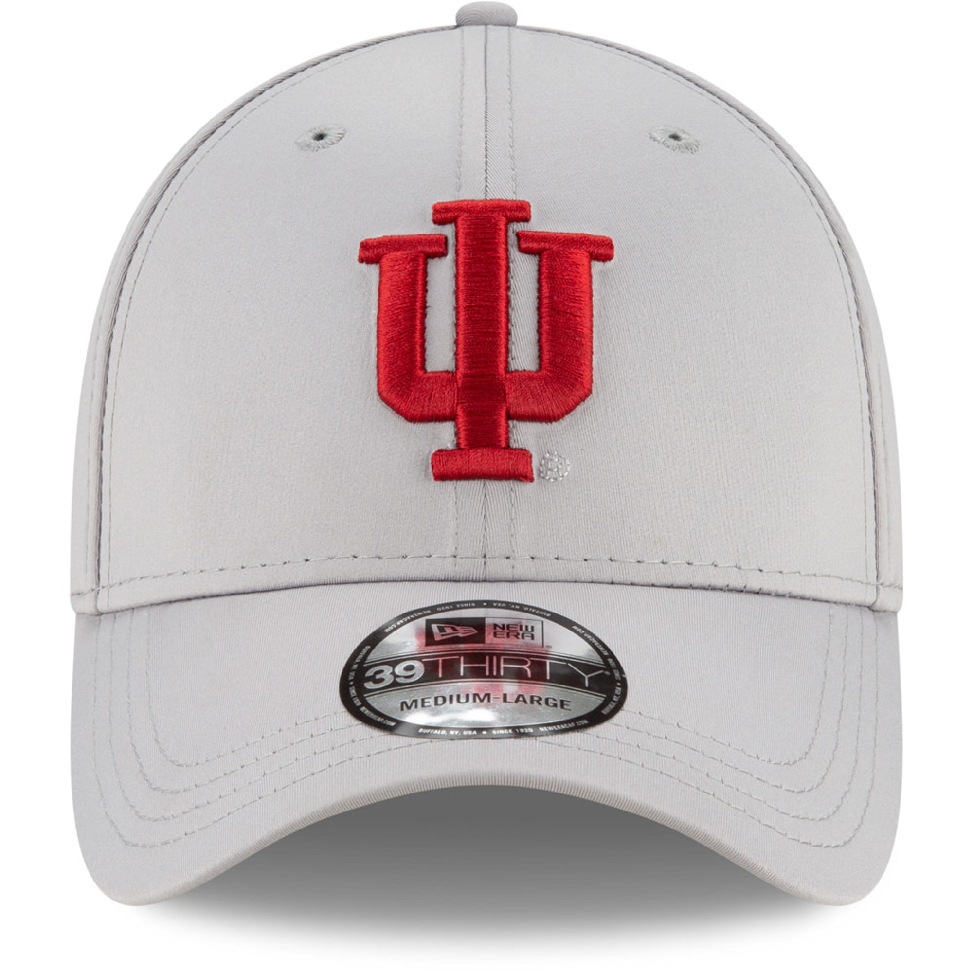 Men's New Era Gray Indiana Hoosiers Campus Preferred 39THIRTY Flex Hat