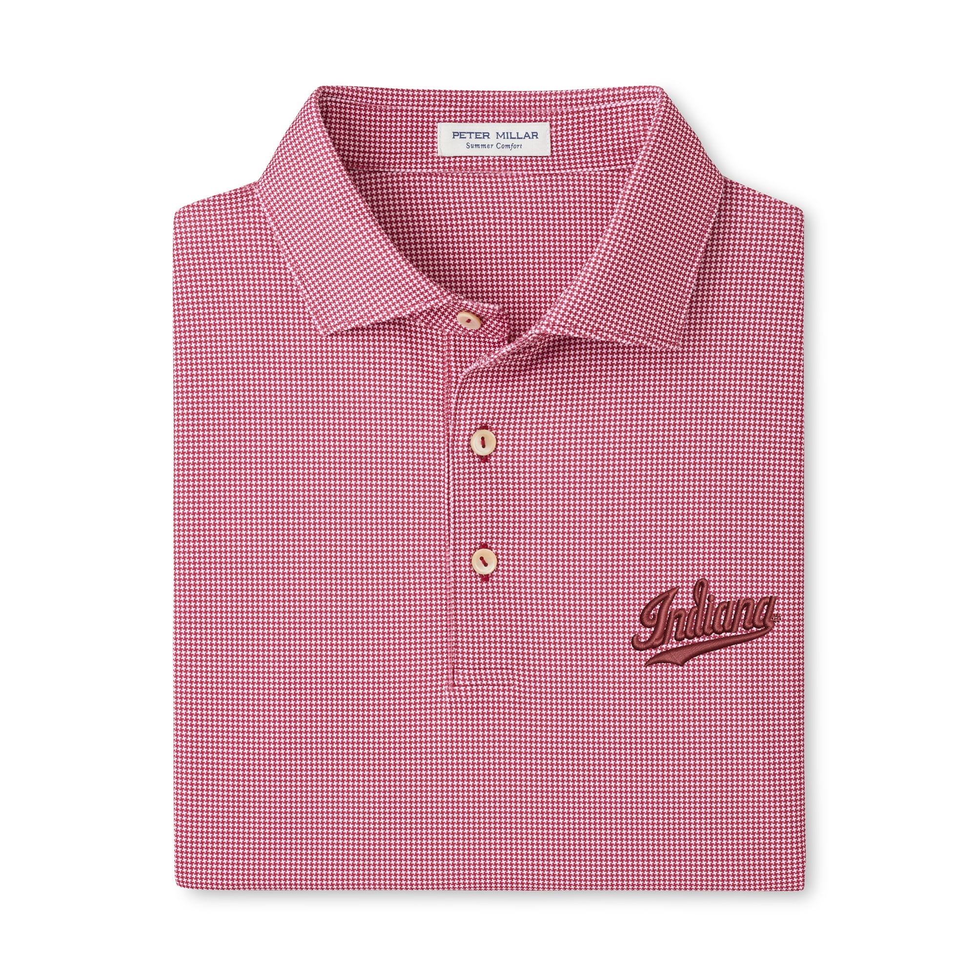 Men's Peter Millar  Crimson Indiana Hoosiers Border Performance Jersey Polo