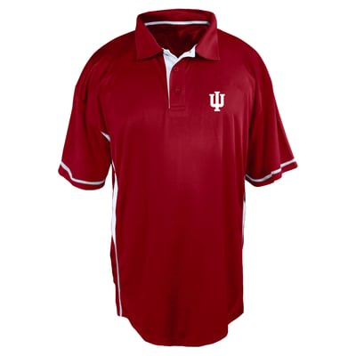 Indiana Hoosiers Profile Big & Tall Color Block Panel Polo Men's - Crimson