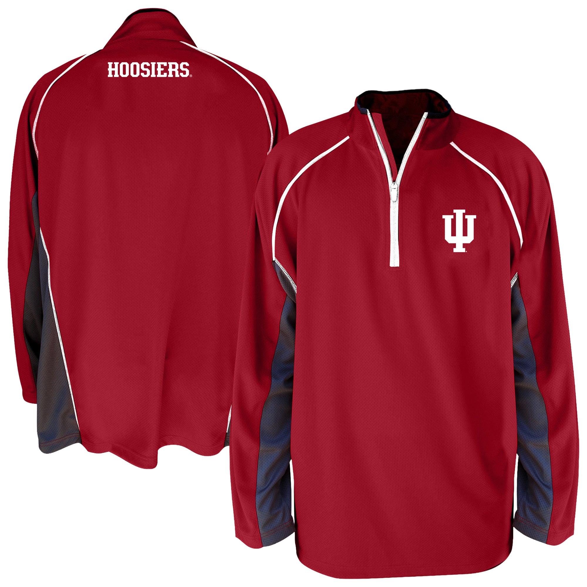 Men's Profile Crimson Indiana Hoosiers Big & Tall Quarter-Zip Raglan Jacket