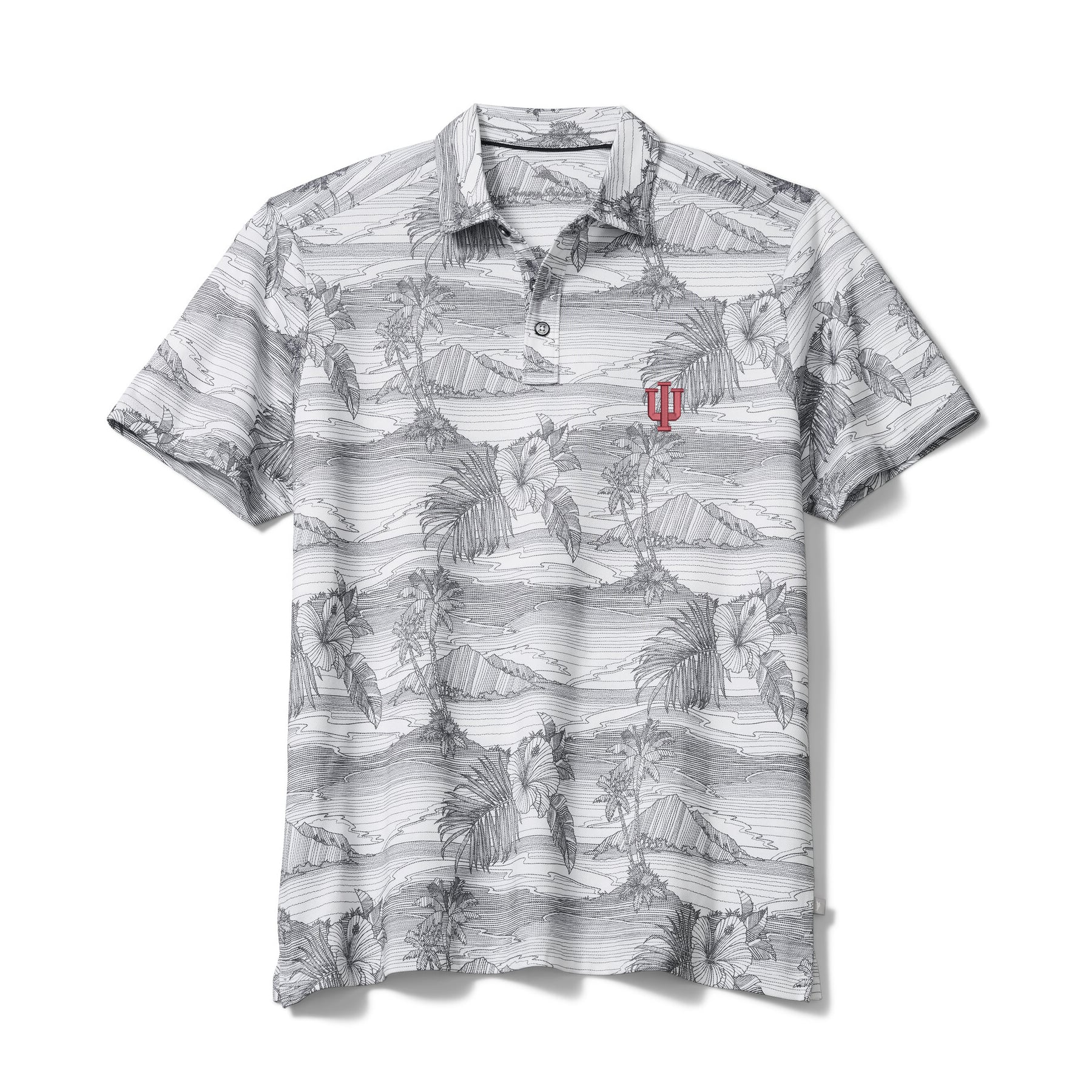 Men's Tommy Bahama Gray Indiana Hoosiers Corsica Coast IslandZone Polo