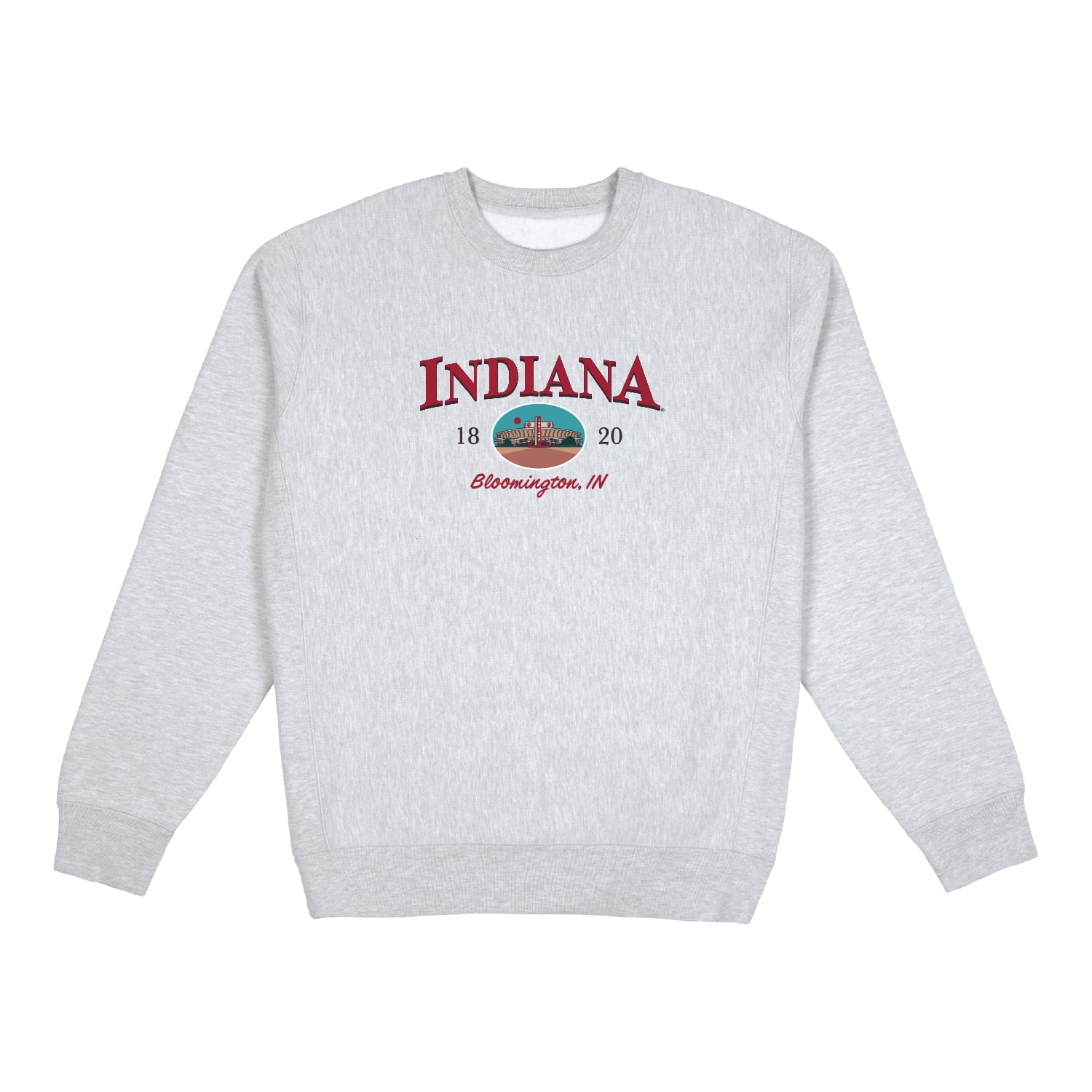 Sweat-shirt épais Uscape Apparel pour homme, gris chiné, Indiana Hoosiers New Heights