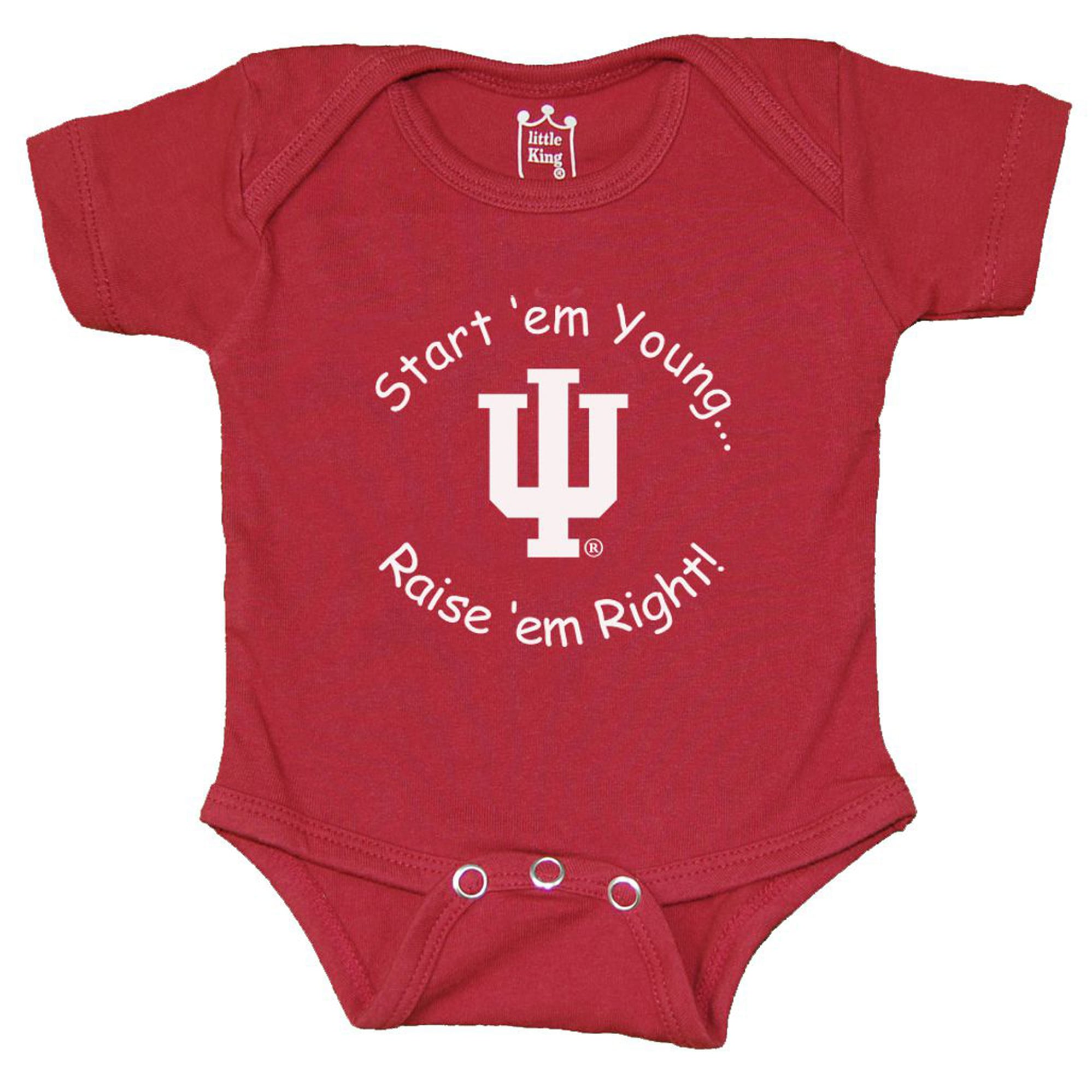 Body pour nouveau-né et nourrisson Little King Crimson Indiana Hoosiers « Start 'Em Young »