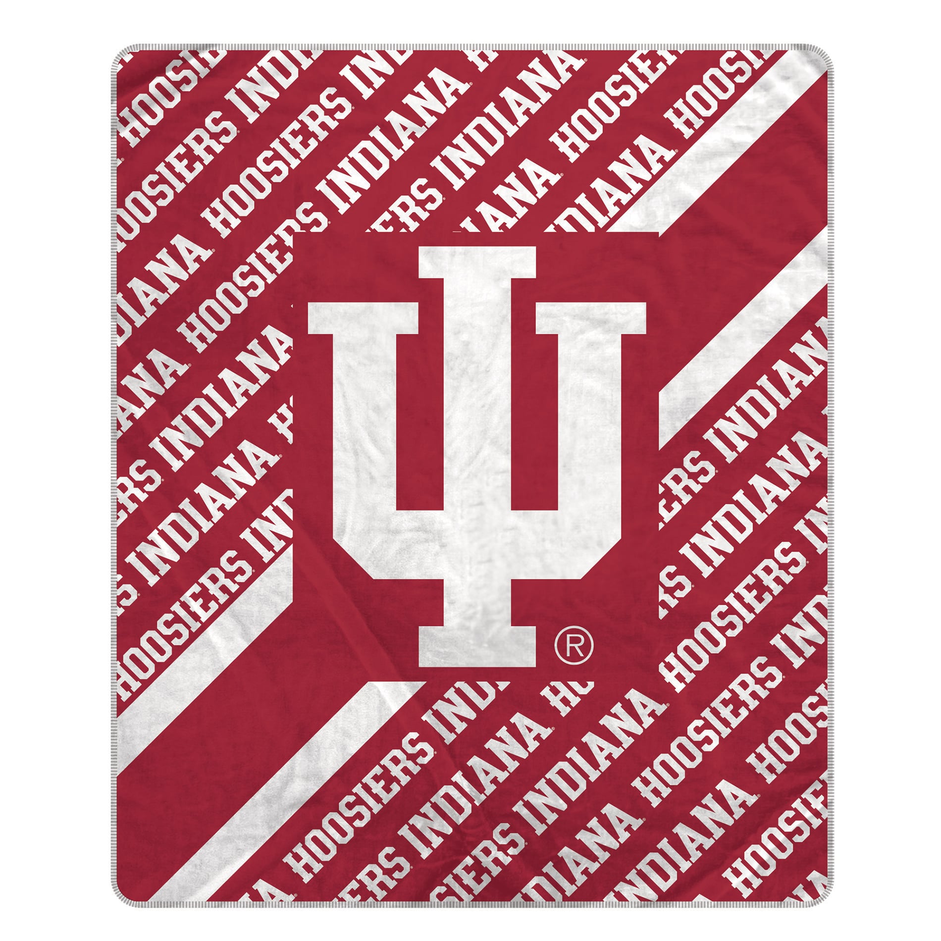 Pegasus Indiana Hoosiers 60" x 70" Diagonal Lined Wordmark Ultra Soft Blanket