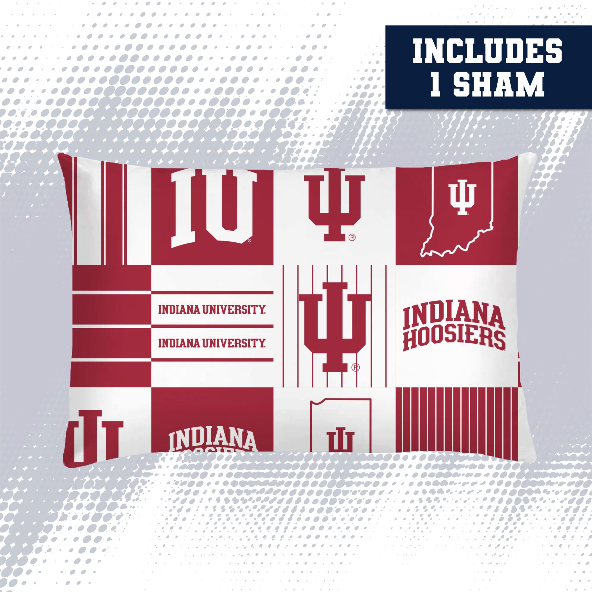 Ensemble de literie deux pièces Pegasus Indiana Hoosiers Patchwork Plaid Twin/Twin XL