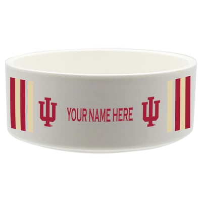 Indiana Hoosiers The Memory Company 35oz. Personalized Ceramic Pet Bowl