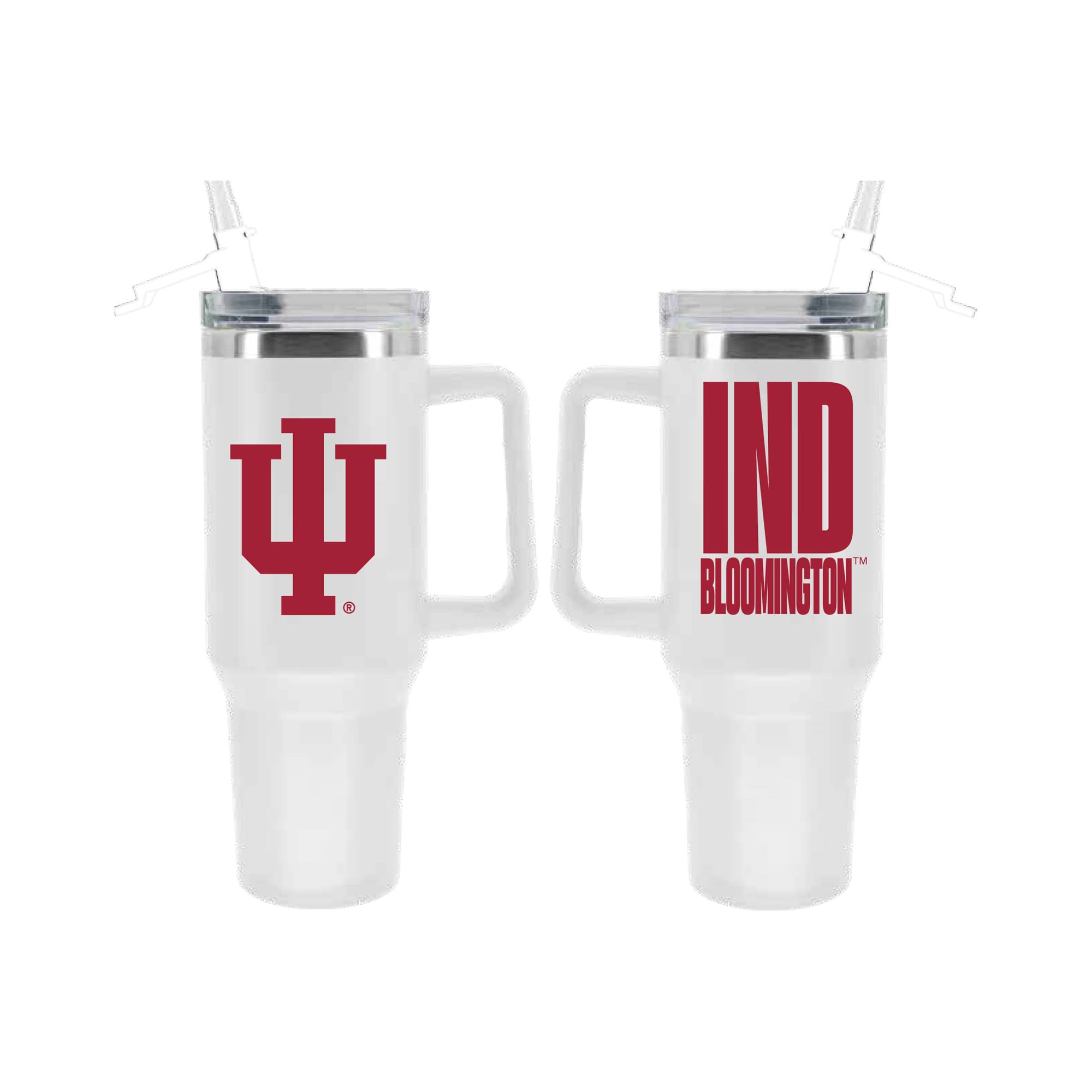 Gobelet isotherme The Memory Company Indiana Hoosiers de 1,2 L avec paille rabattable