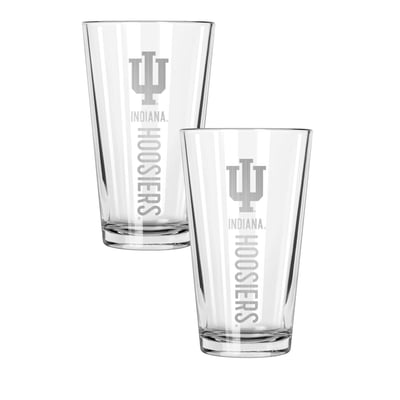 Indiana Hoosiers The Memory Company Two-Piece 16oz. Pinnacle Pint Glass Set