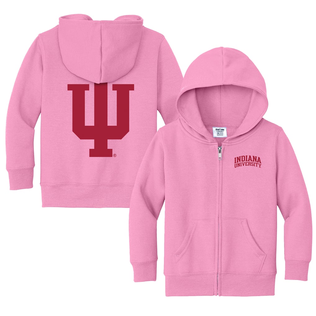 Toddler Chad & Jake Pink Indiana Hoosiers Primary Logo Full-Zip Hoodie