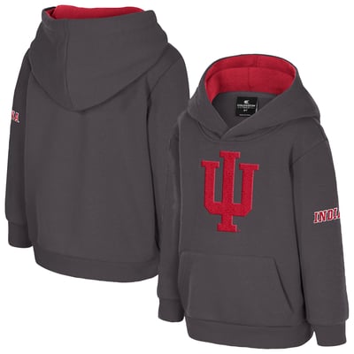  Indiana Hoosiers Colosseum Toddler Big Logo Fleece Pullover Hoodie - Charcoal