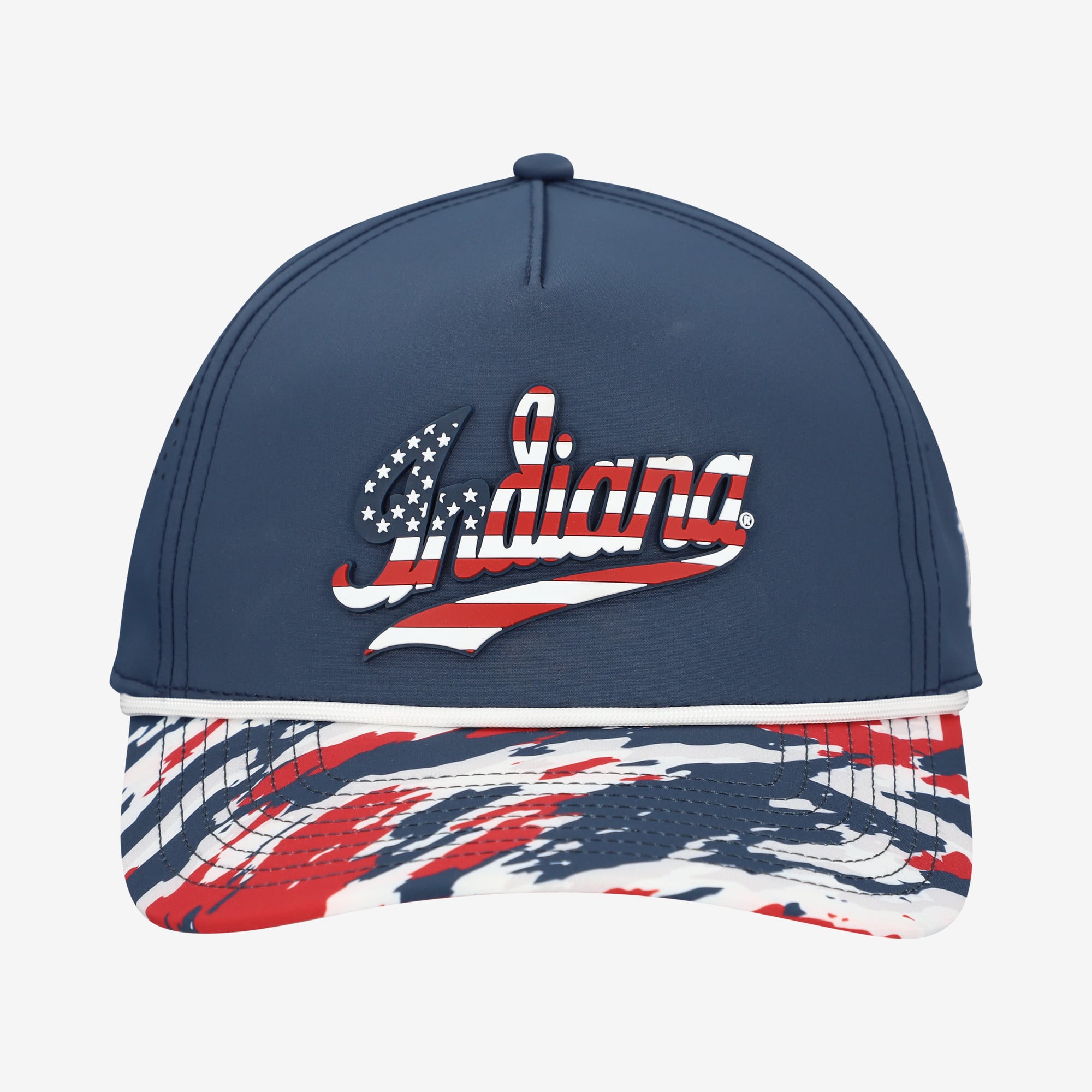 Casquette unisexe à cordon ajustable, bleu marine, Indiana Hoosiers, étoiles et rayures