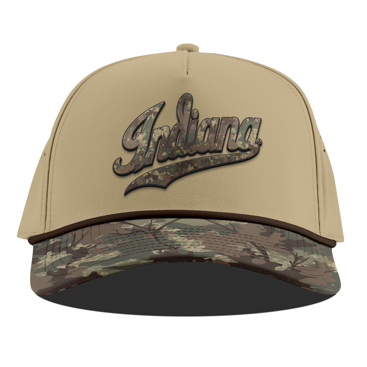 Unisex Branded Bills Tan Indiana Hoosiers Timber Camo Adjustable Hat