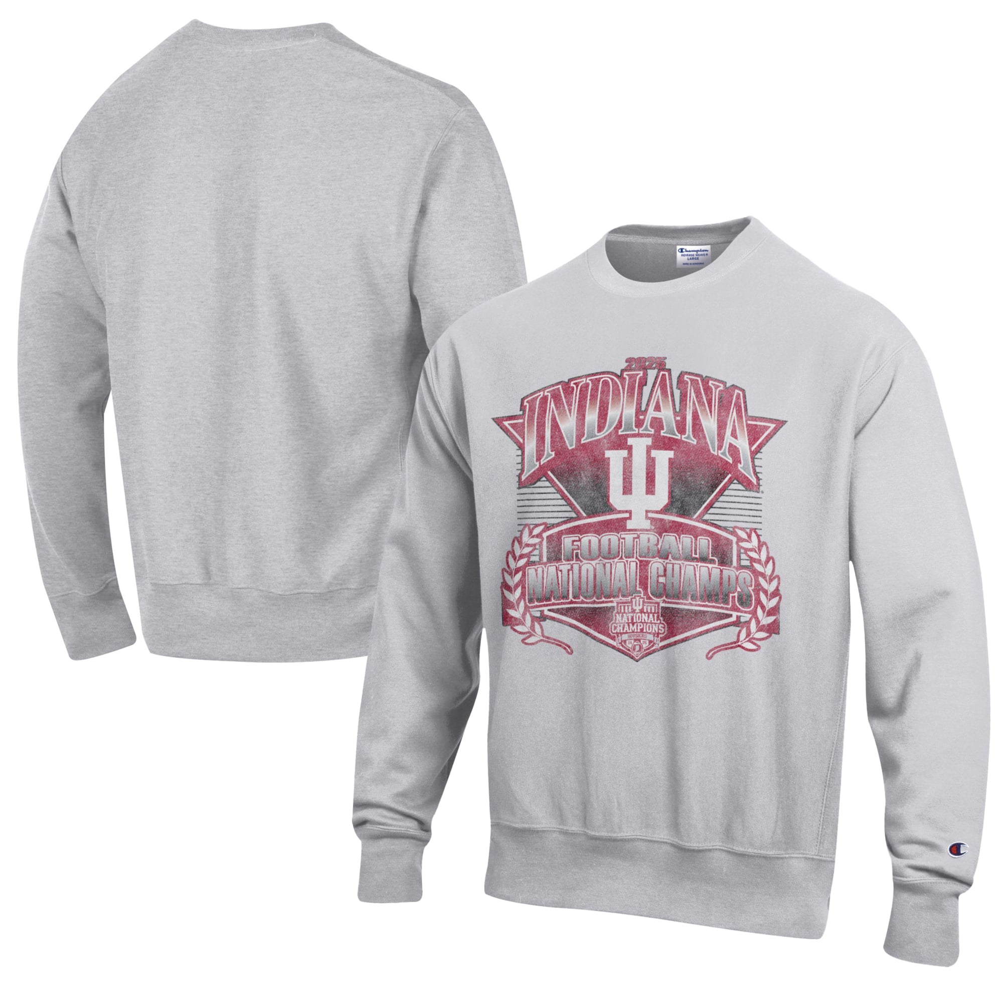Champion Reverse Weave Stanford Cardinal Crewneck Sweatshirt Grey 