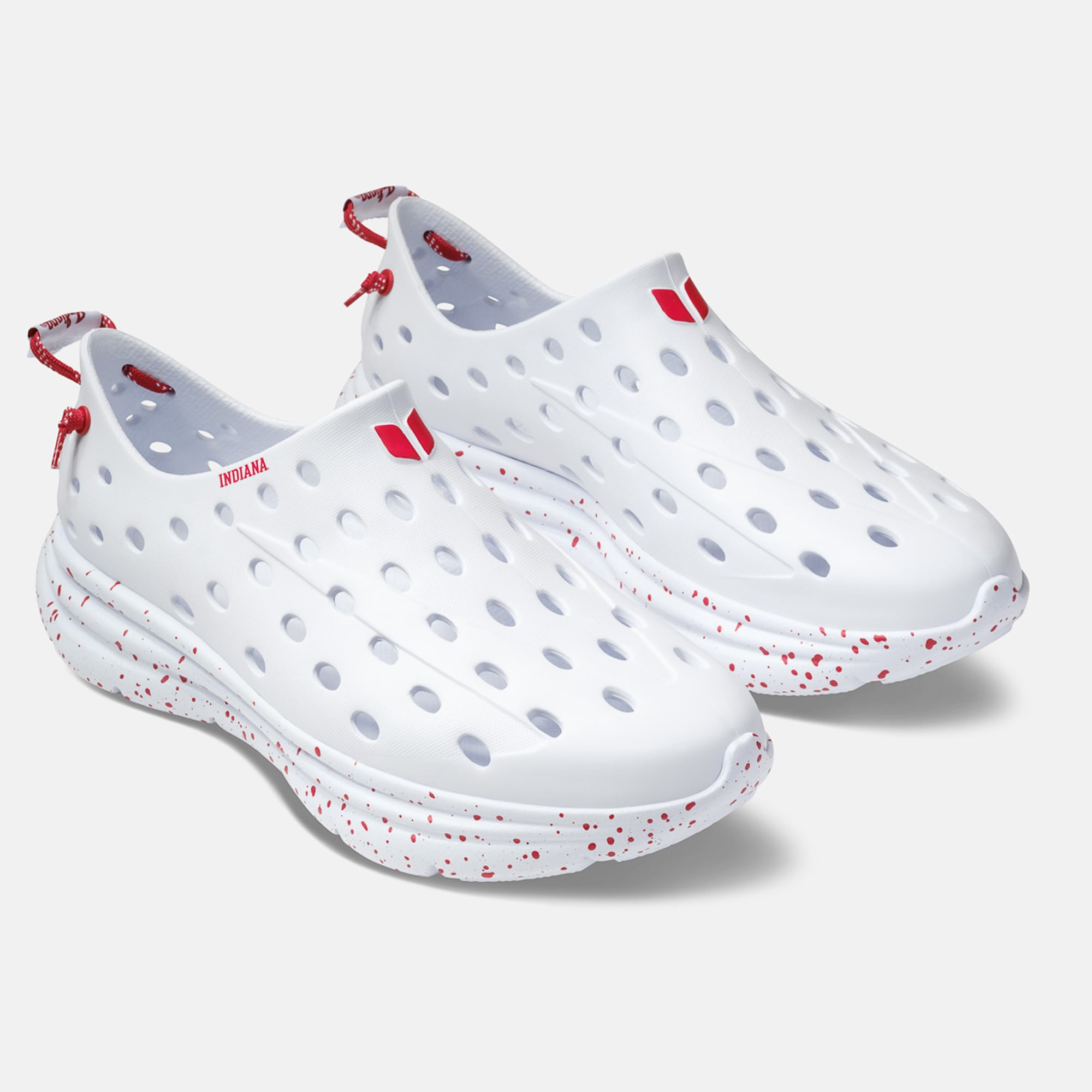 Chaussures unisexes Kane Footwear blanches Indiana Hoosiers mouchetées