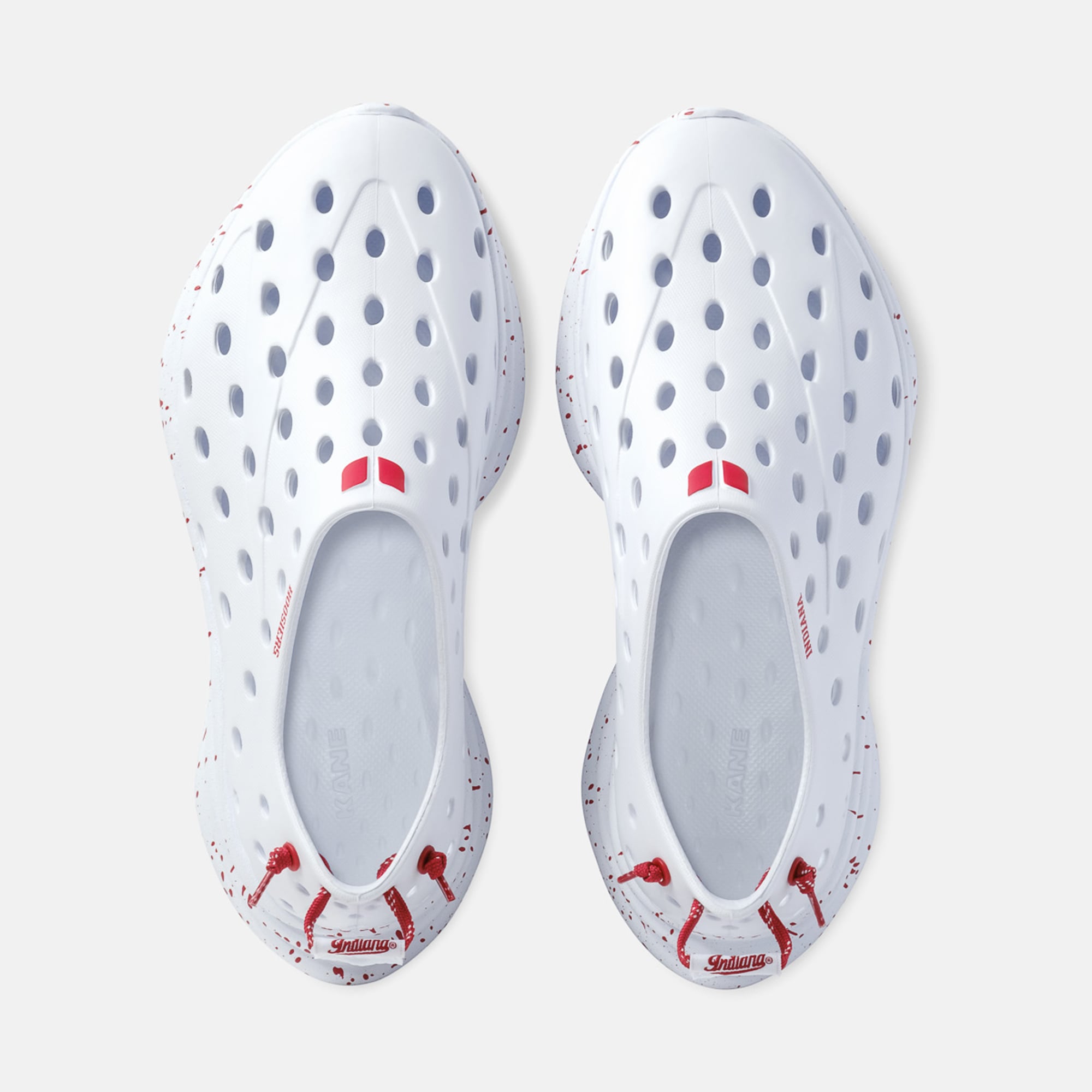 Chaussures unisexes Kane Footwear blanches Indiana Hoosiers mouchetées