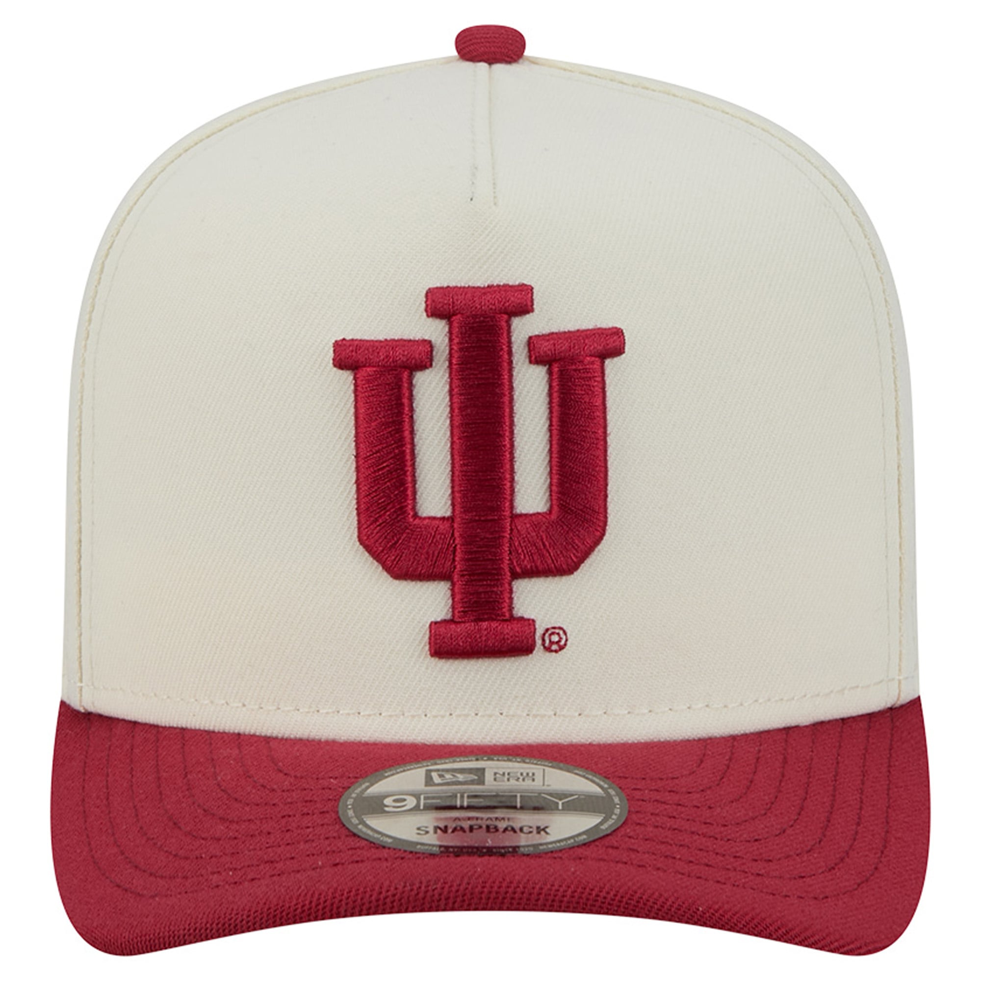Unisex New Era White/Crimson Indiana Hoosiers A-Frame 9FIFTY Snapback Hat