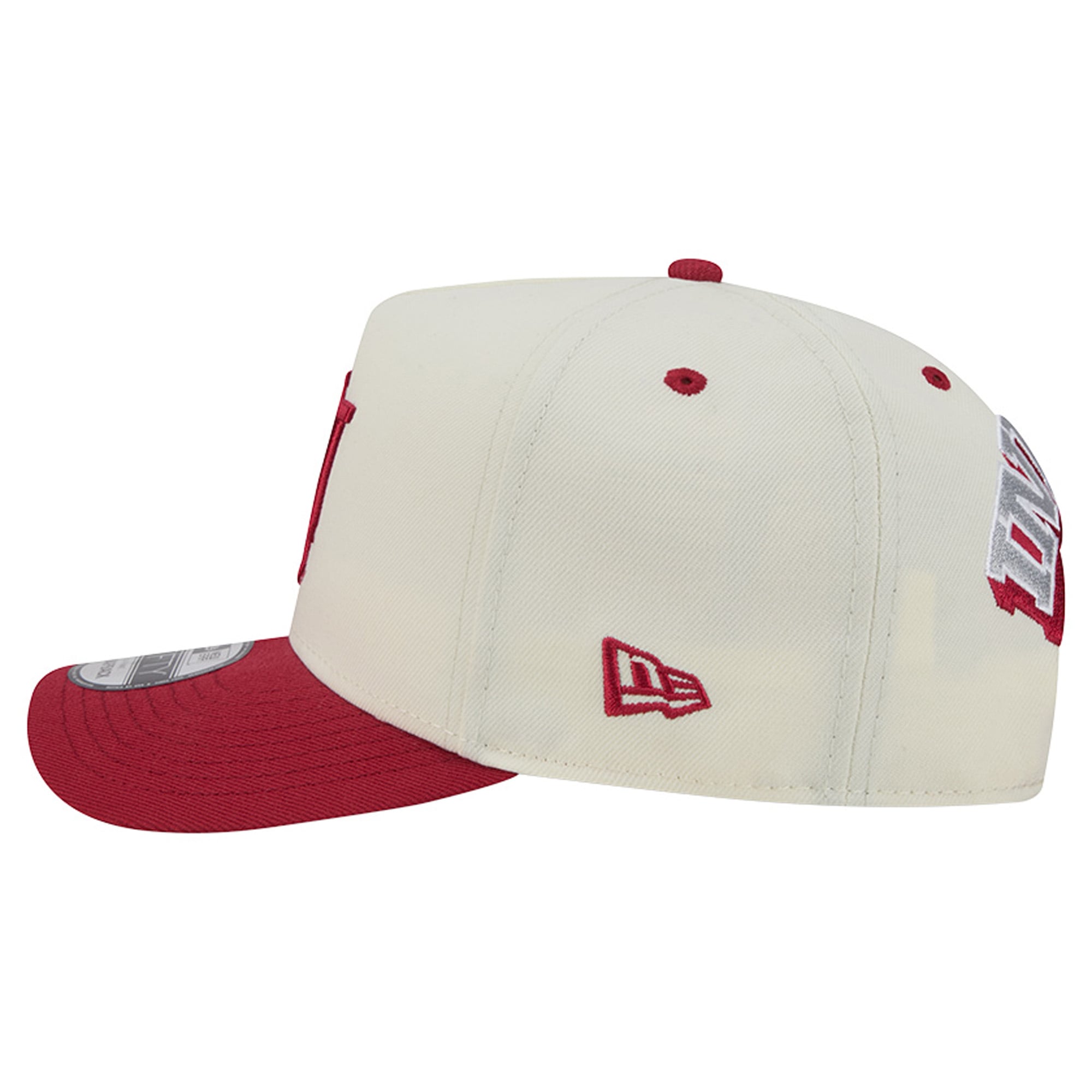 Unisex New Era White/Crimson Indiana Hoosiers A-Frame 9FIFTY Snapback Hat