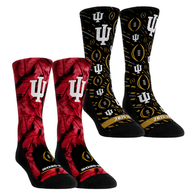  Indiana Hoosiers Rock Em Unisex 2025-26 College Football Playoff Two-Pack Crew Sock Set