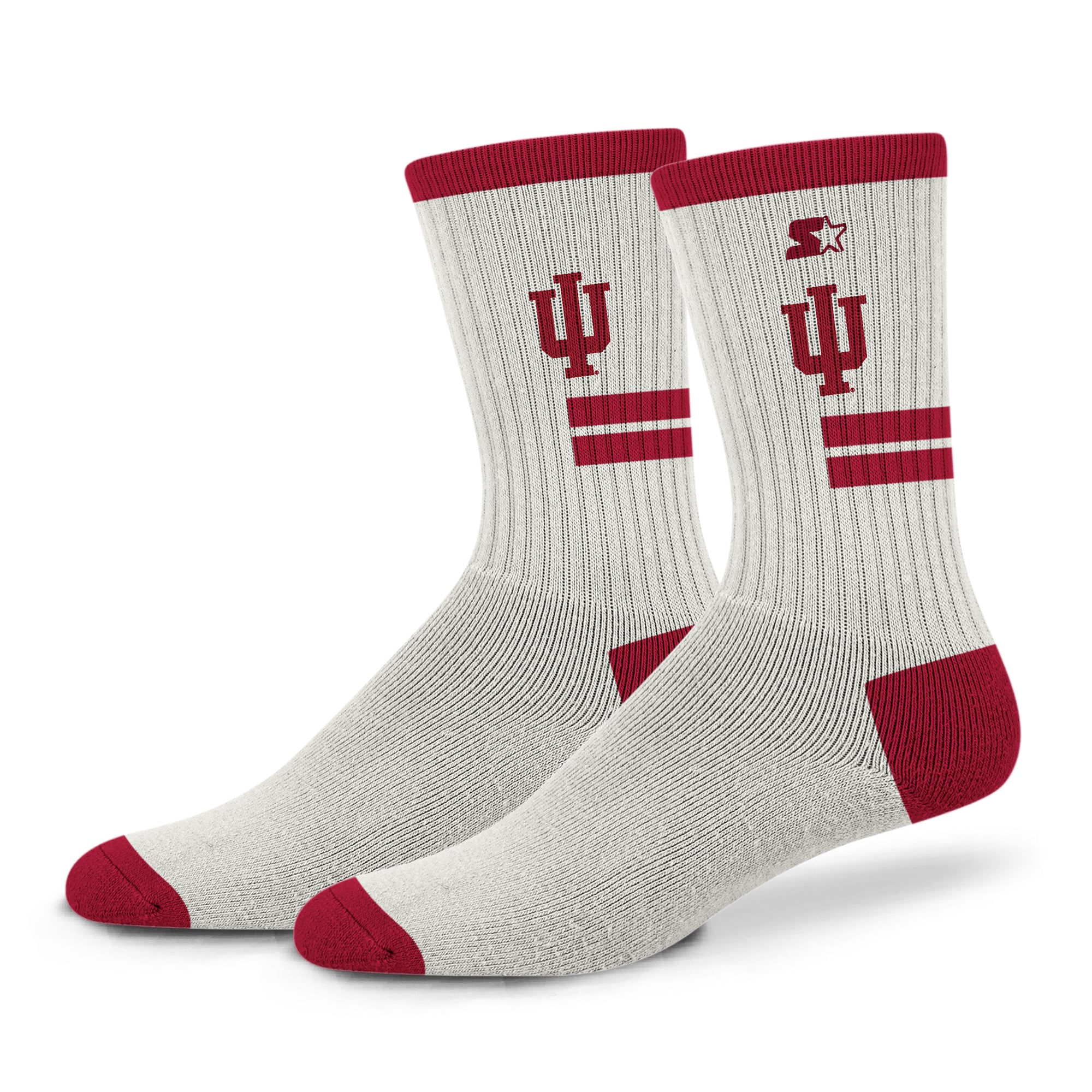 Chaussettes montantes unisexes Starter Cream Indiana Hoosiers Premiere rembourrées
