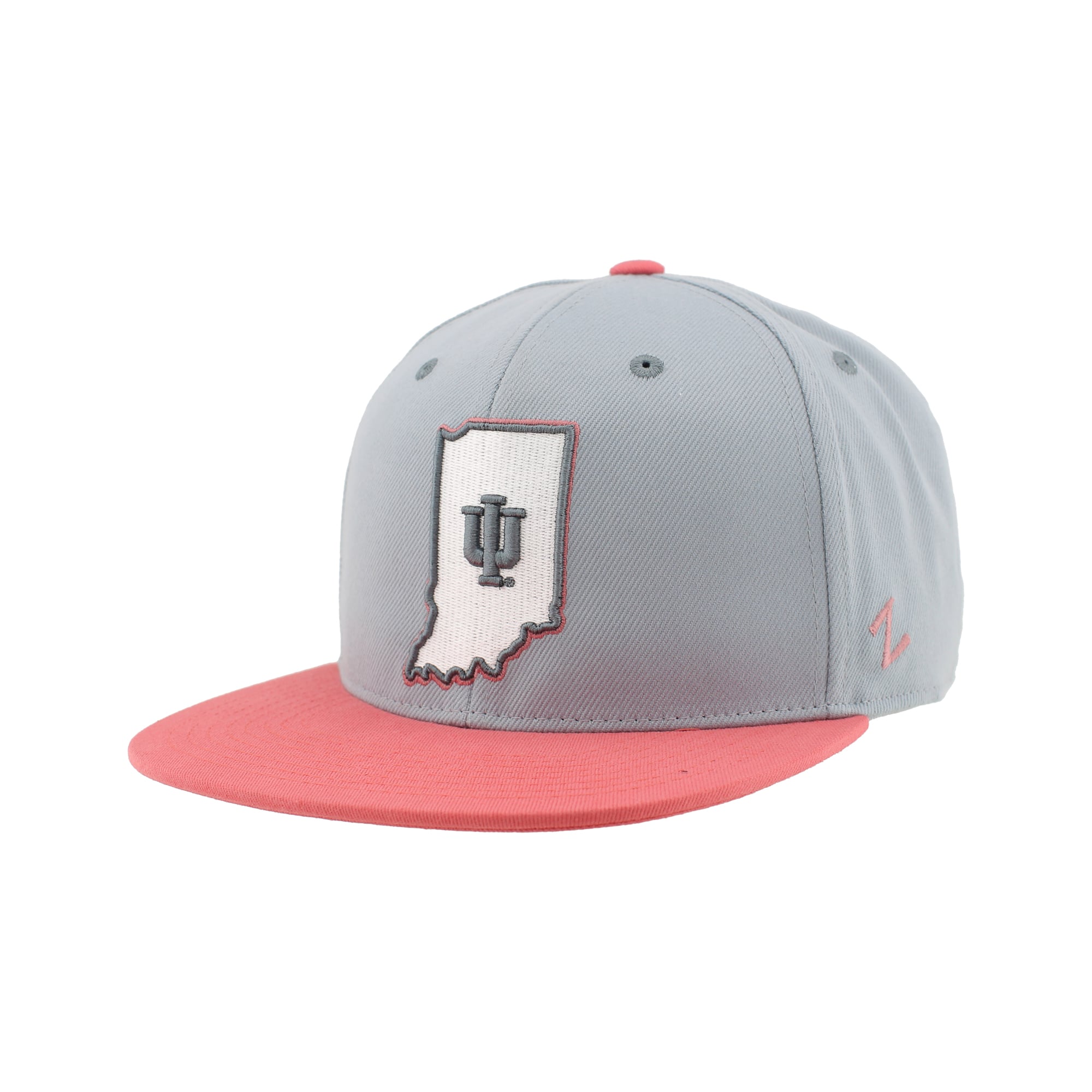 Unisex Zephyr  Gray Indiana Hoosiers Pastel Fitted Hat
