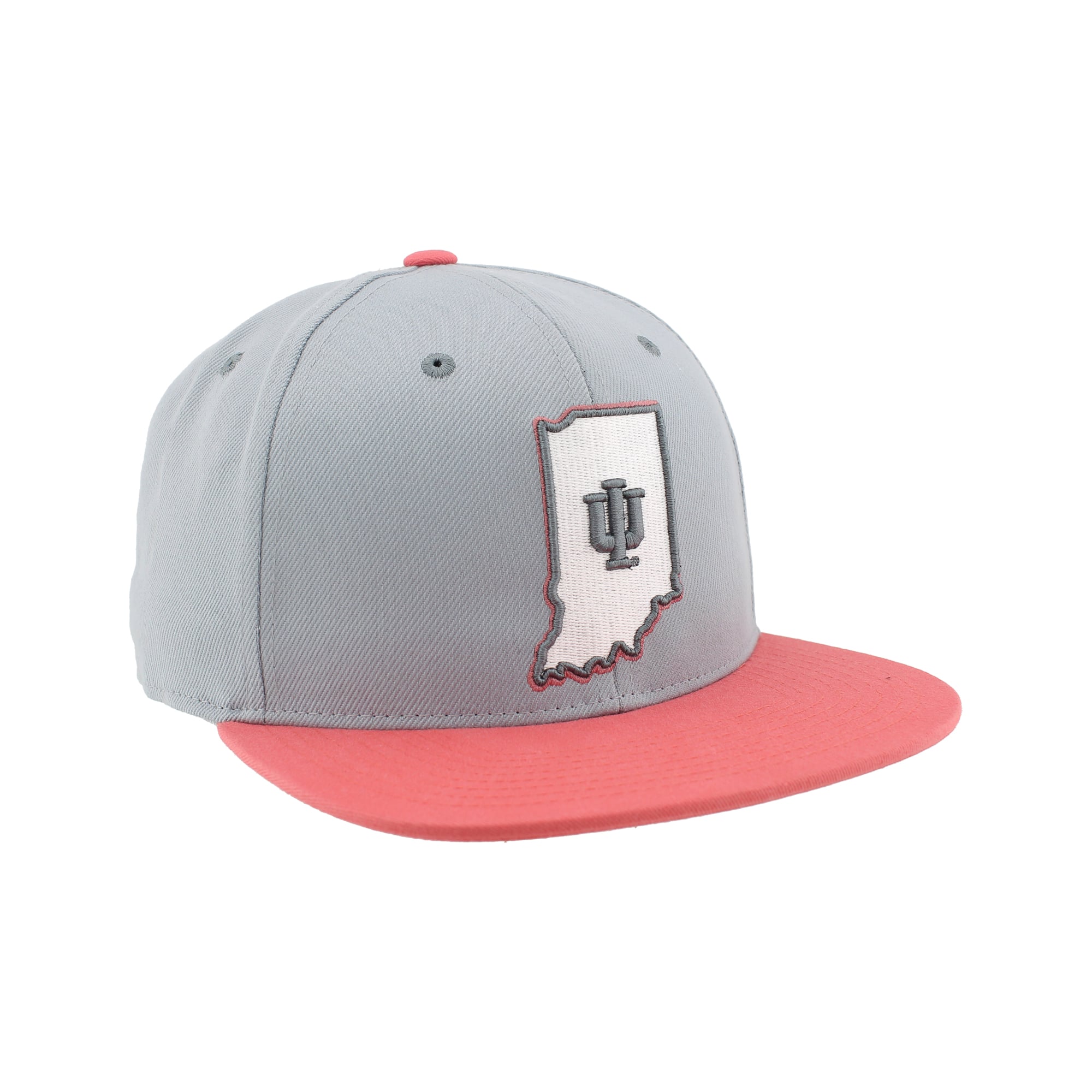 Unisex Zephyr  Gray Indiana Hoosiers Pastel Fitted Hat