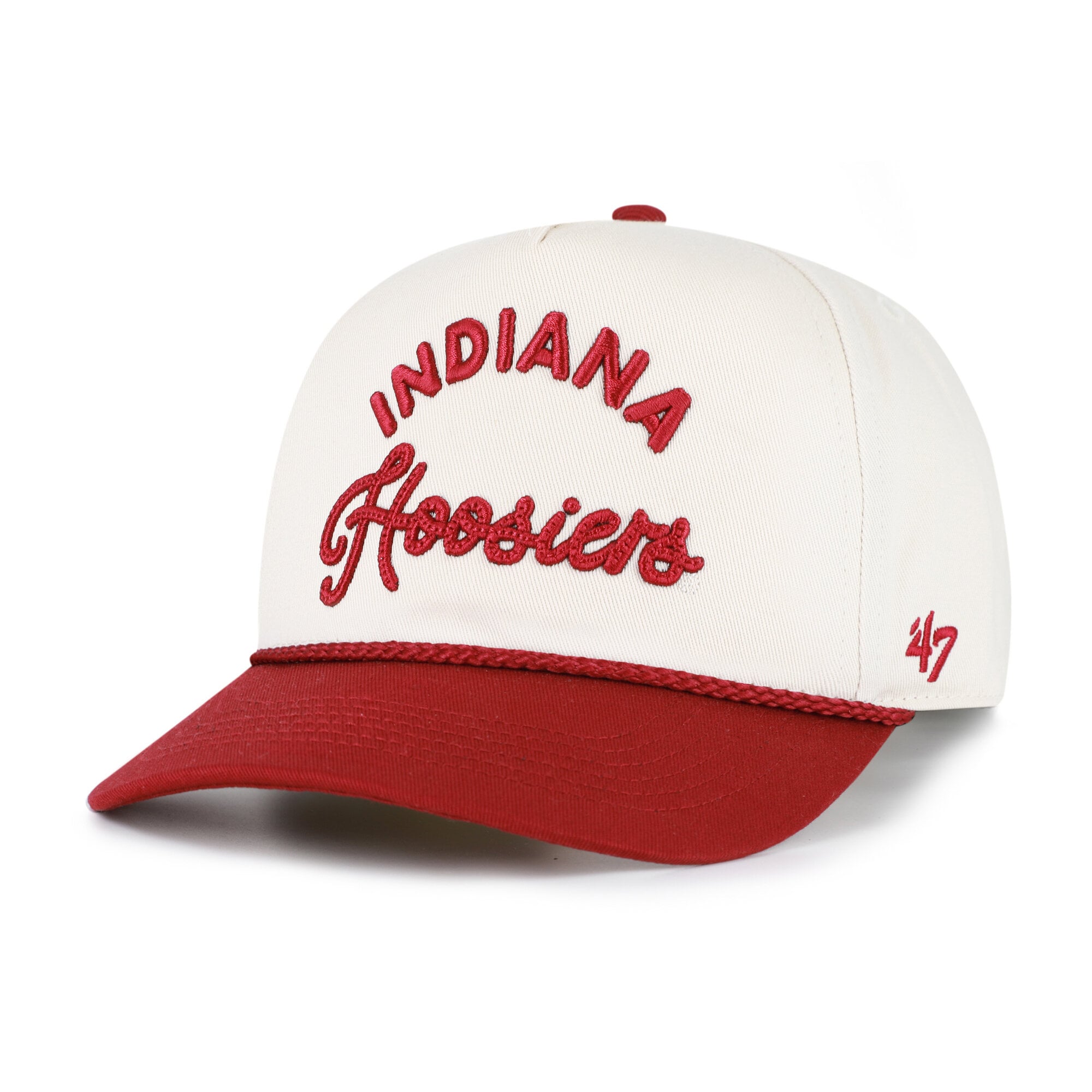 Women's '47 Cream/Crimson Indiana Hoosiers Rope Script Hitch Adjustable Hat