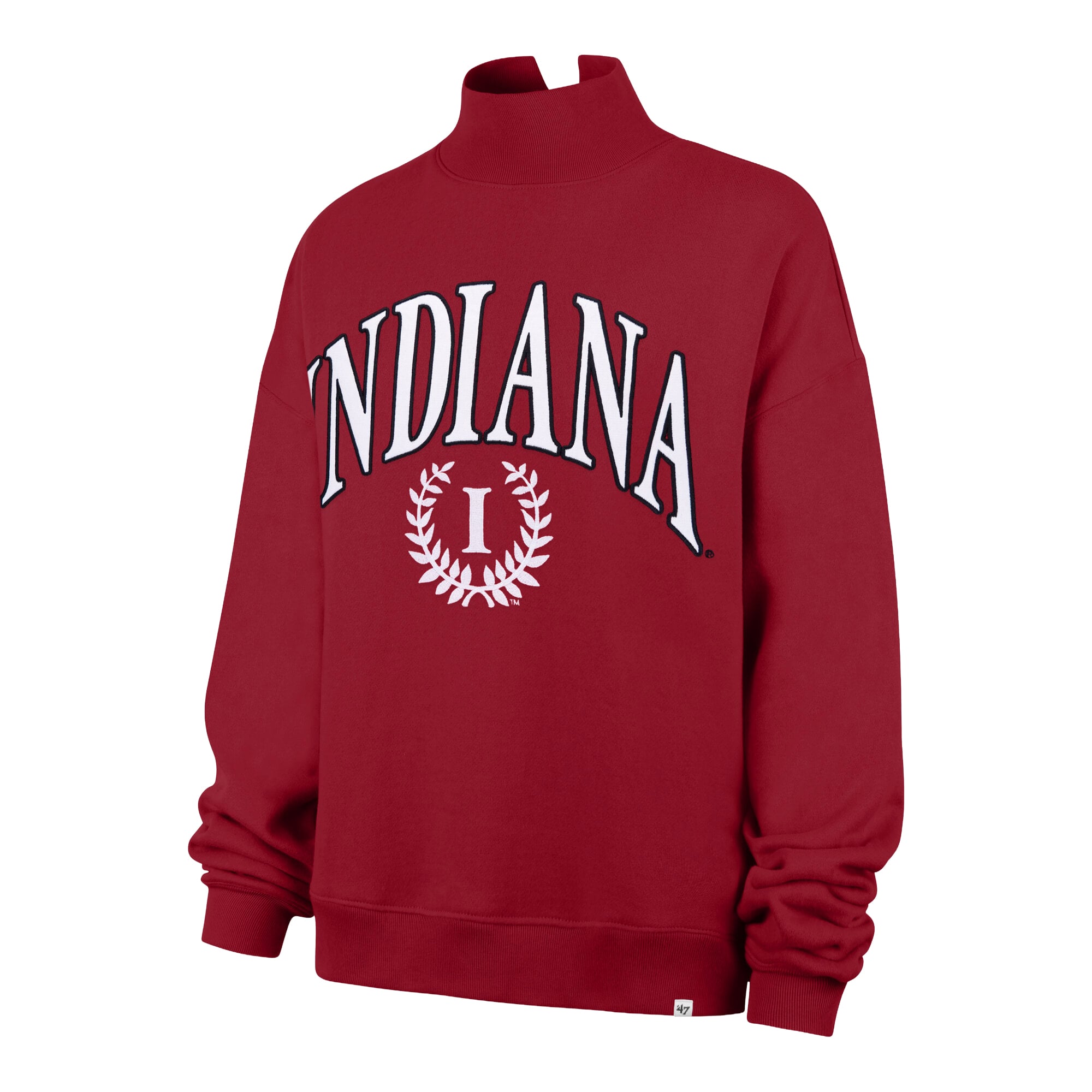 Sweat-shirt à col montant pour femme « Crimson Indiana Hoosiers » de 1947