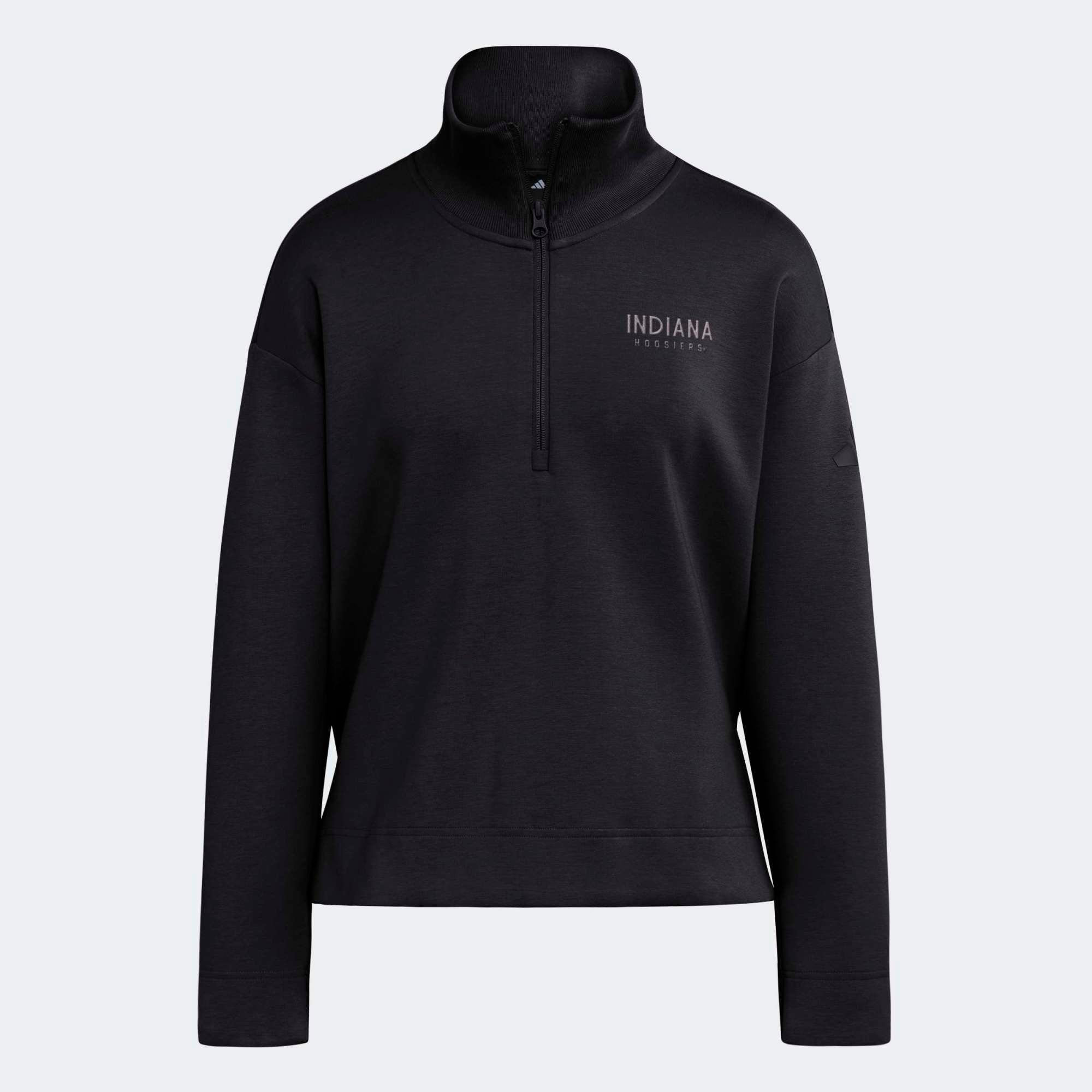Women's adidas Black Indiana Hoosiers Soft Lux Quarter-Zip Top